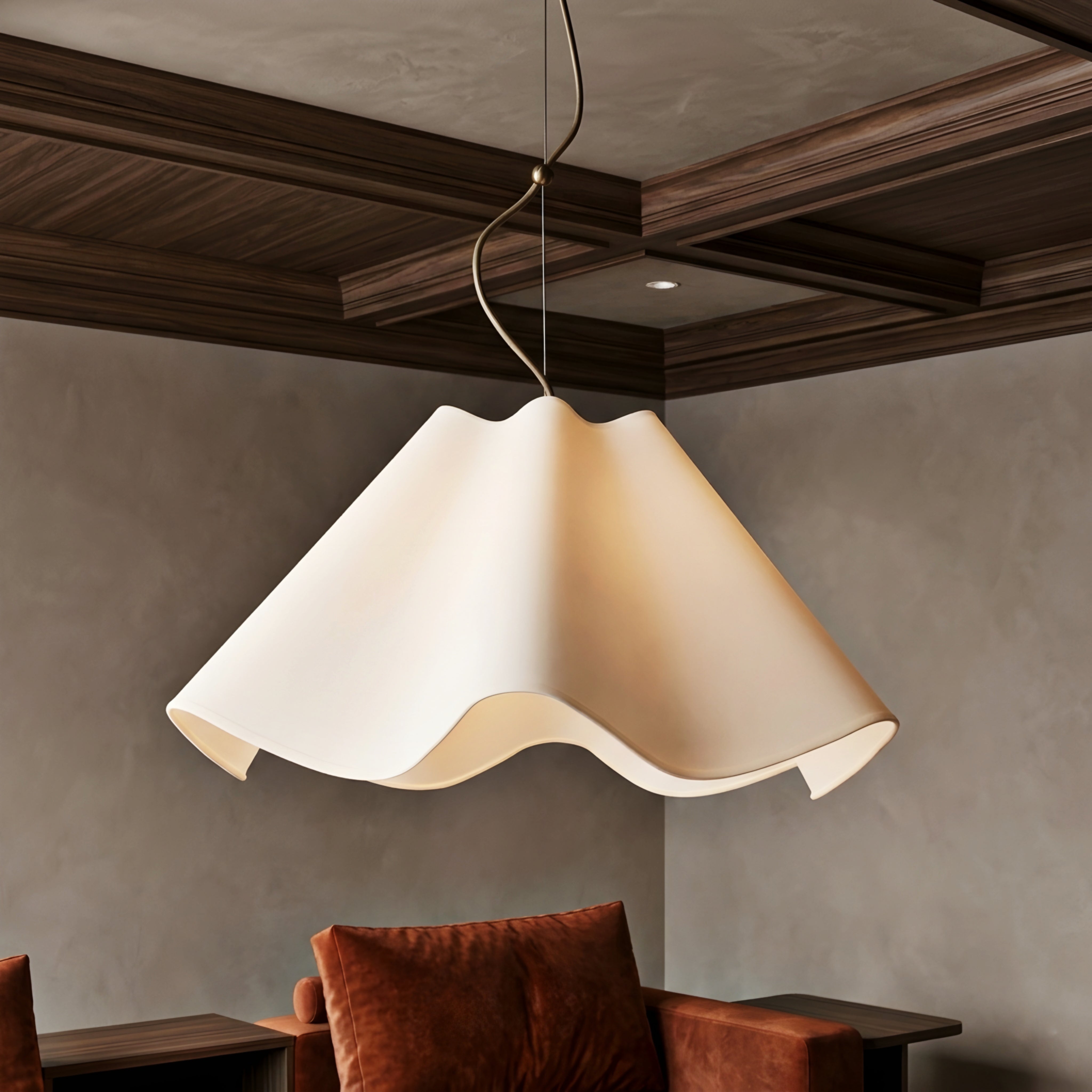 Velari Wave Pendant Light – Modern Frosted Glass Chandelier Dining Room Kitchen Island Ceiling Lighting