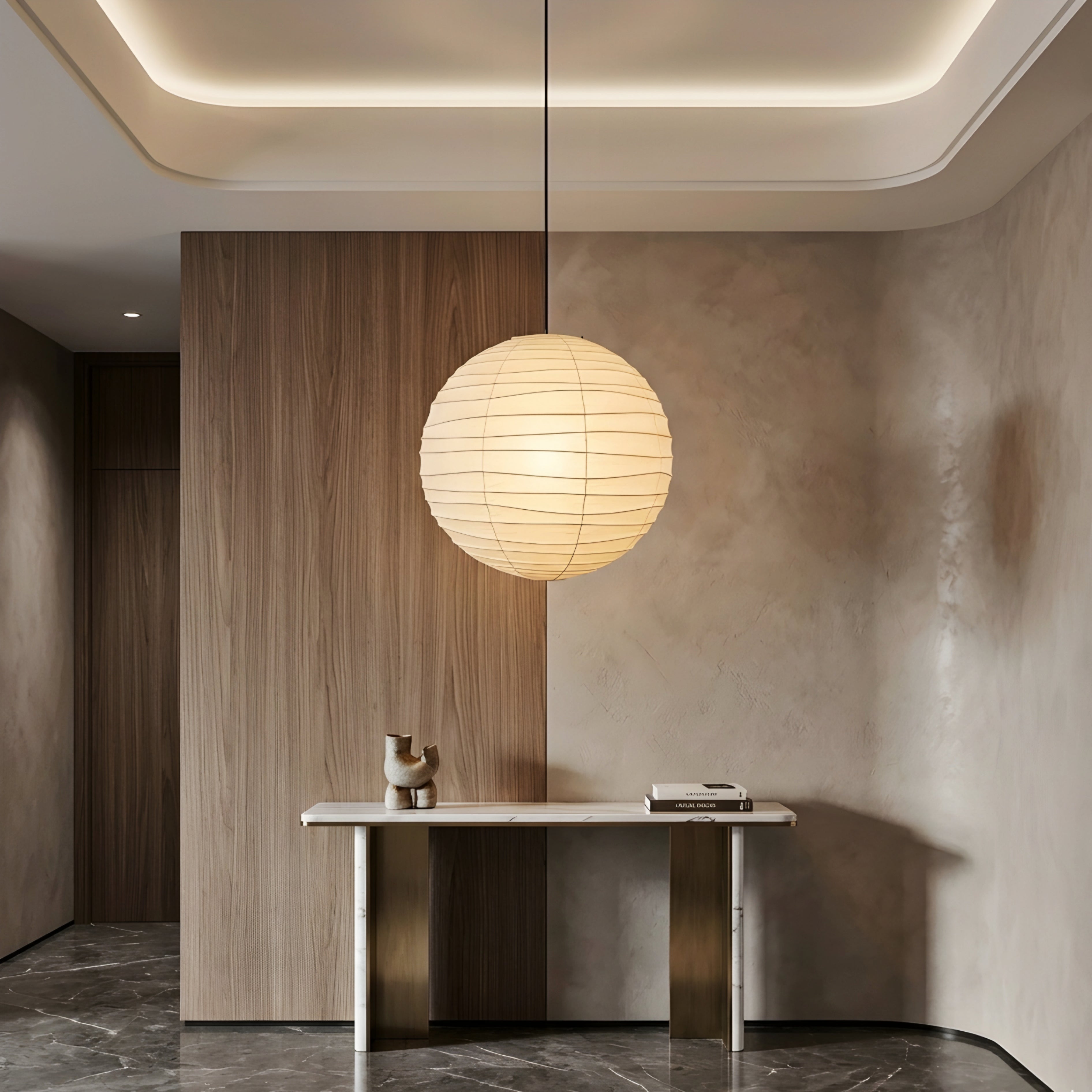 Orbiso Paper Floor Lamp – Japanese Paper Lantern Standing Light Living Room Bedroom Decorative Lighting