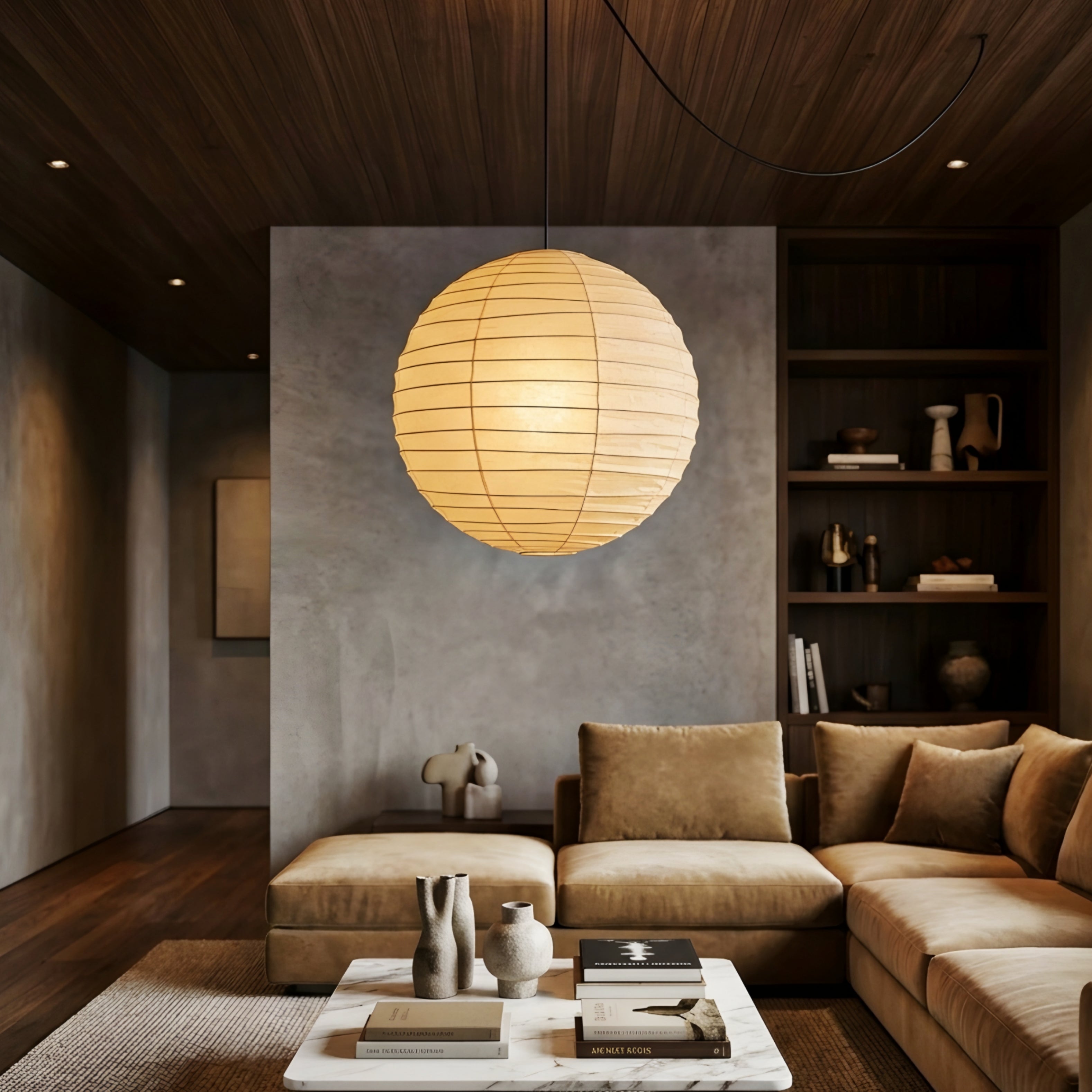 Orbiso Paper Floor Lamp – Japanese Paper Lantern Standing Light Living Room Bedroom Decorative Lighting