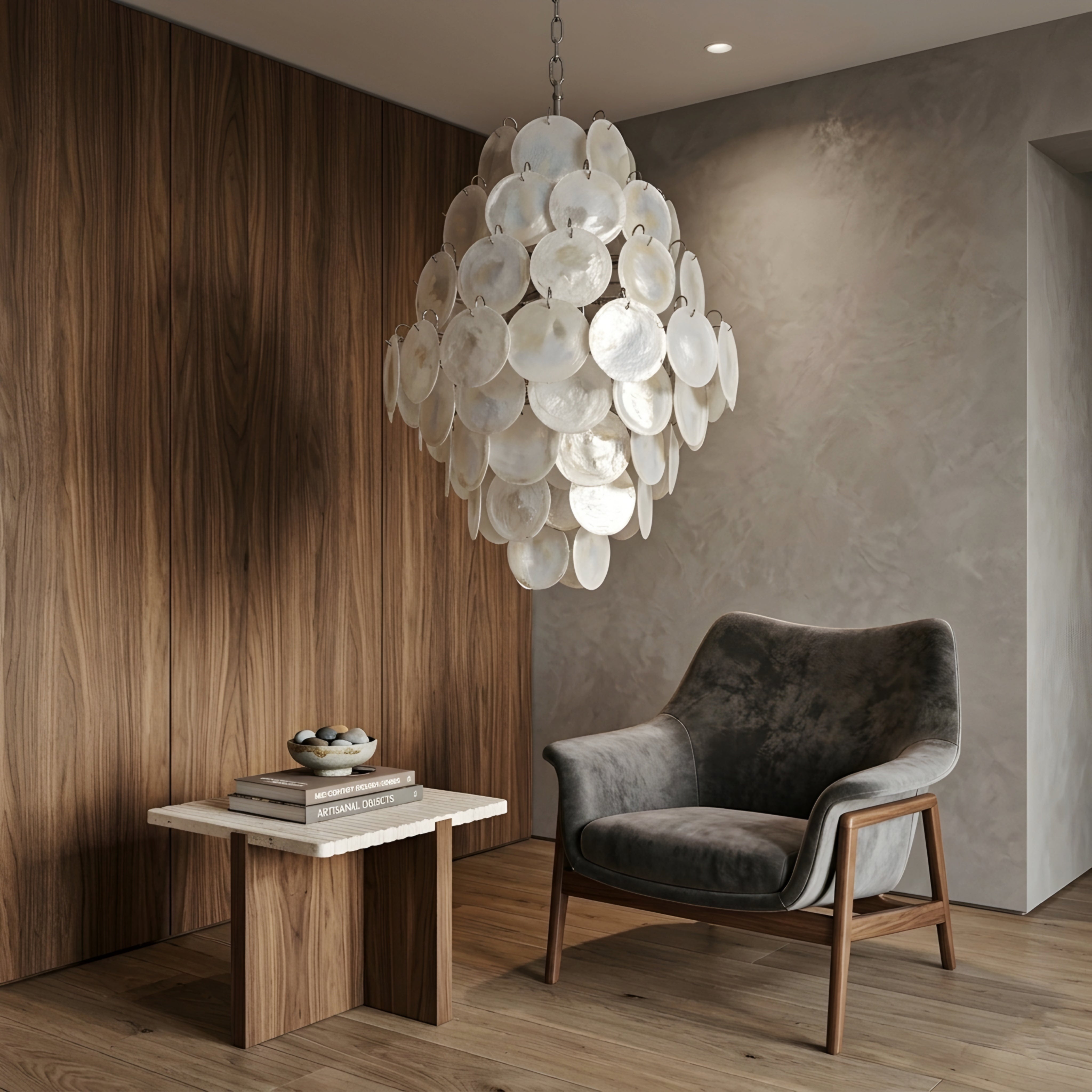 Rosara Disc Chandelier – Pink Glass Pendant Light Dining Room Living Room Decorative Lighting Fixture