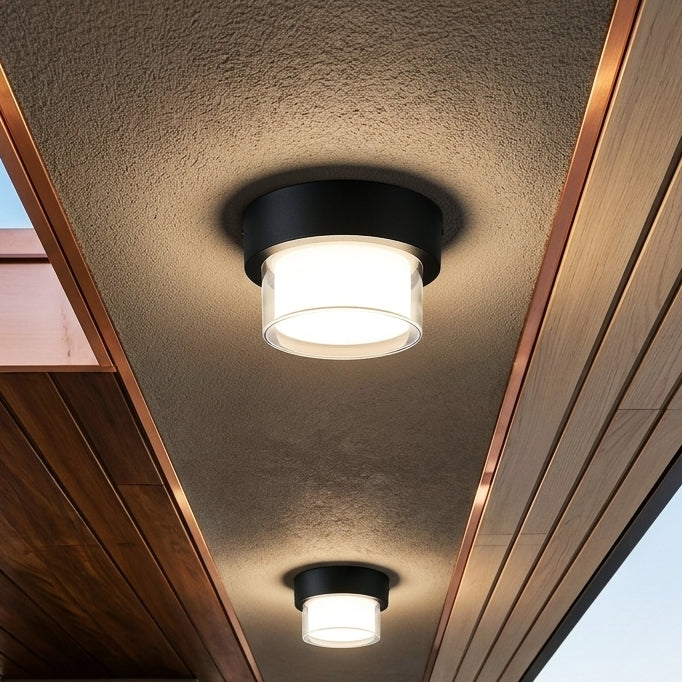 Quadrix Frame Ceiling Light – LED Flush Mount Square Black Modern Ceiling Lighting Fixture Living Room Bedroom