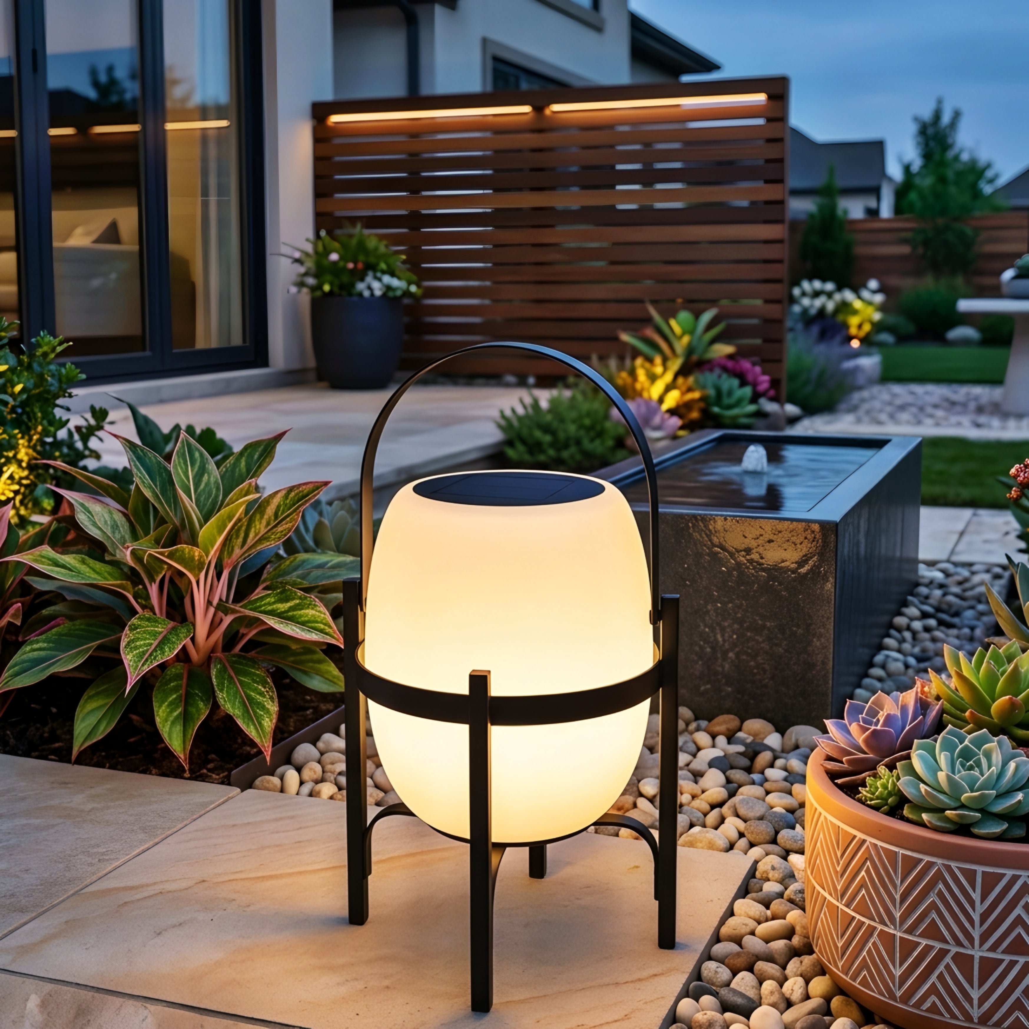 Caravel Lantern Floor Lamp – Portable Decorative Lighting Living Room Bedroom Table LED Modern