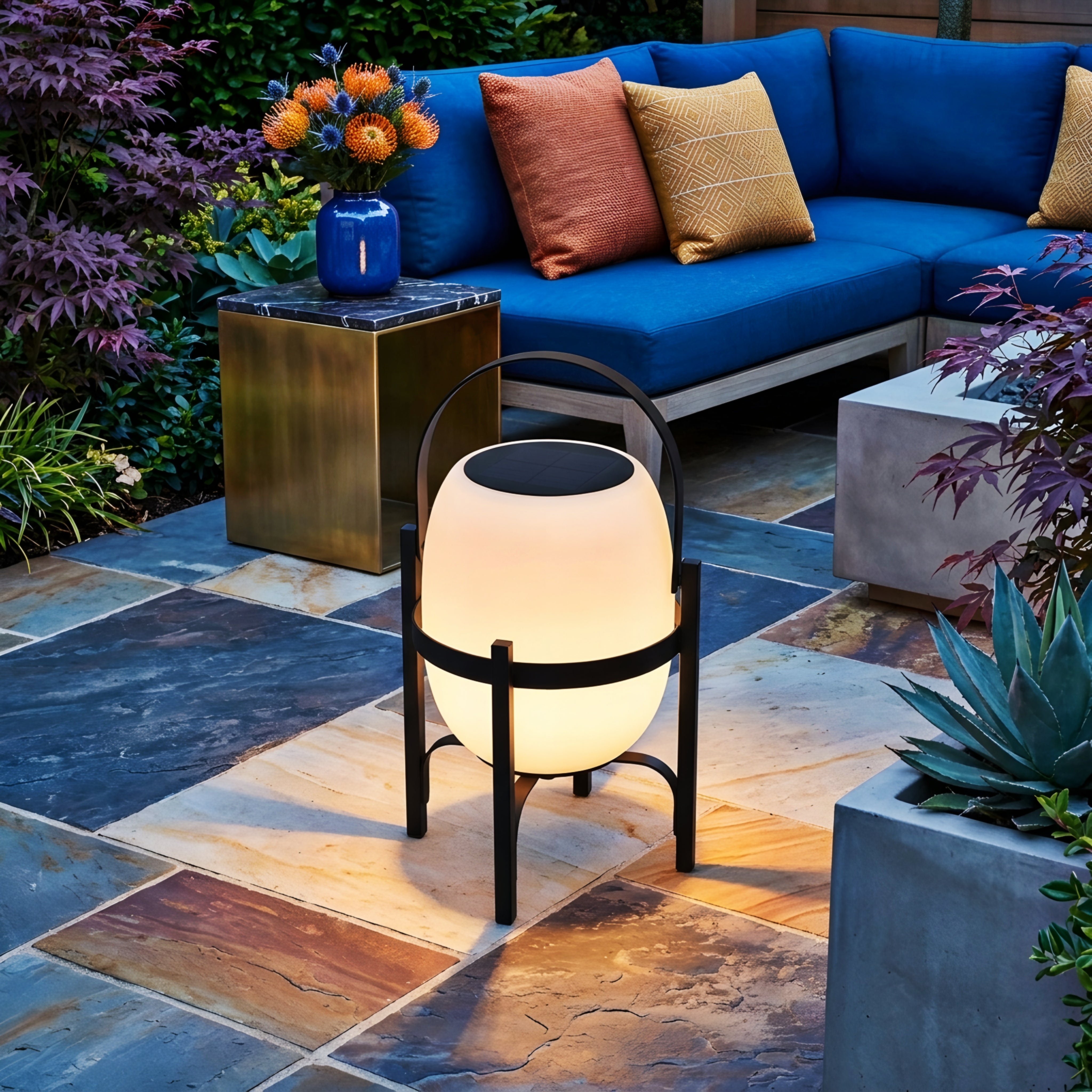 Caravel Lantern Floor Lamp – Portable Decorative Lighting Living Room Bedroom Table LED Modern
