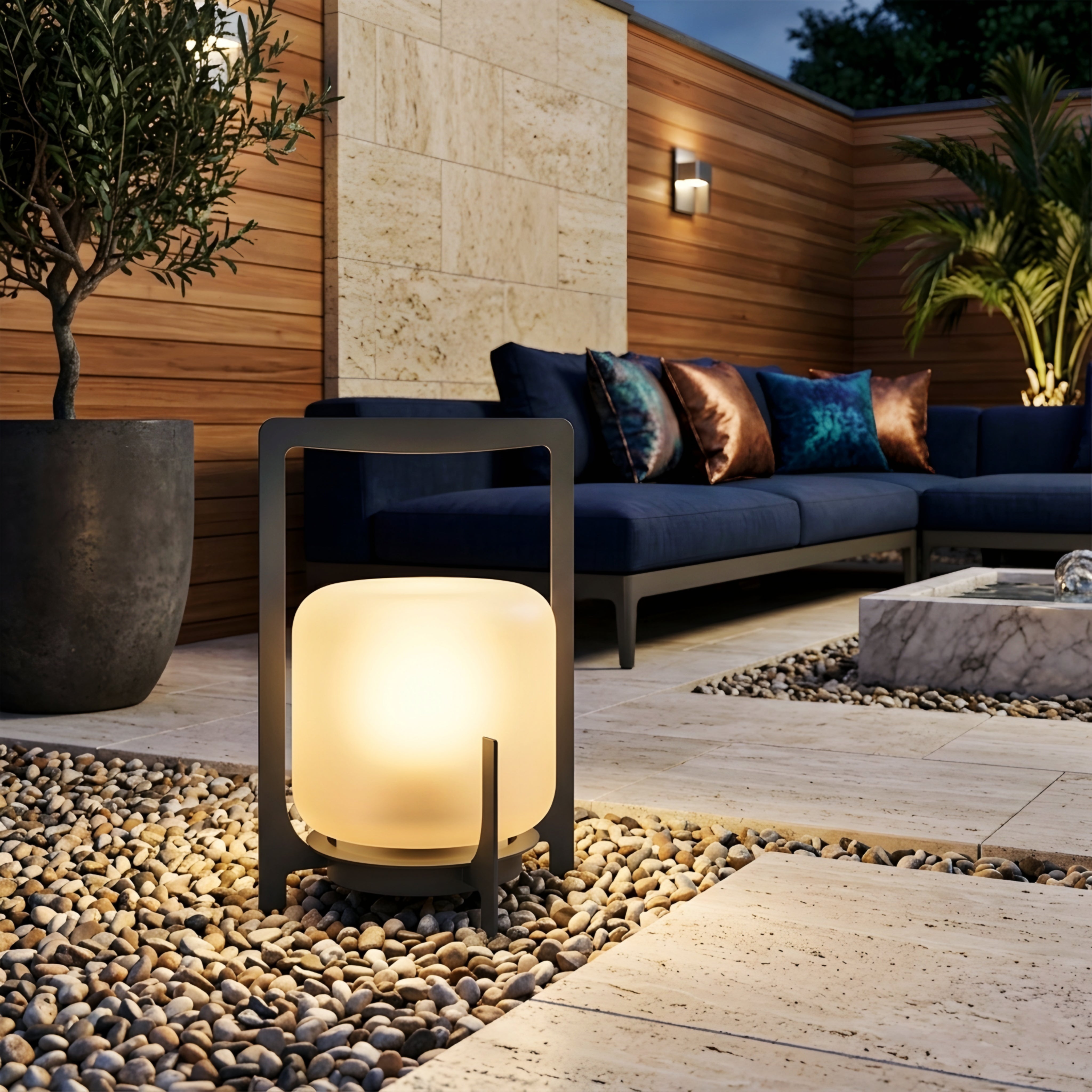 Lumenis Frame Table Lamp – Modern Decorative Lighting Living Room Bedroom Frosted Glass LED Ambient