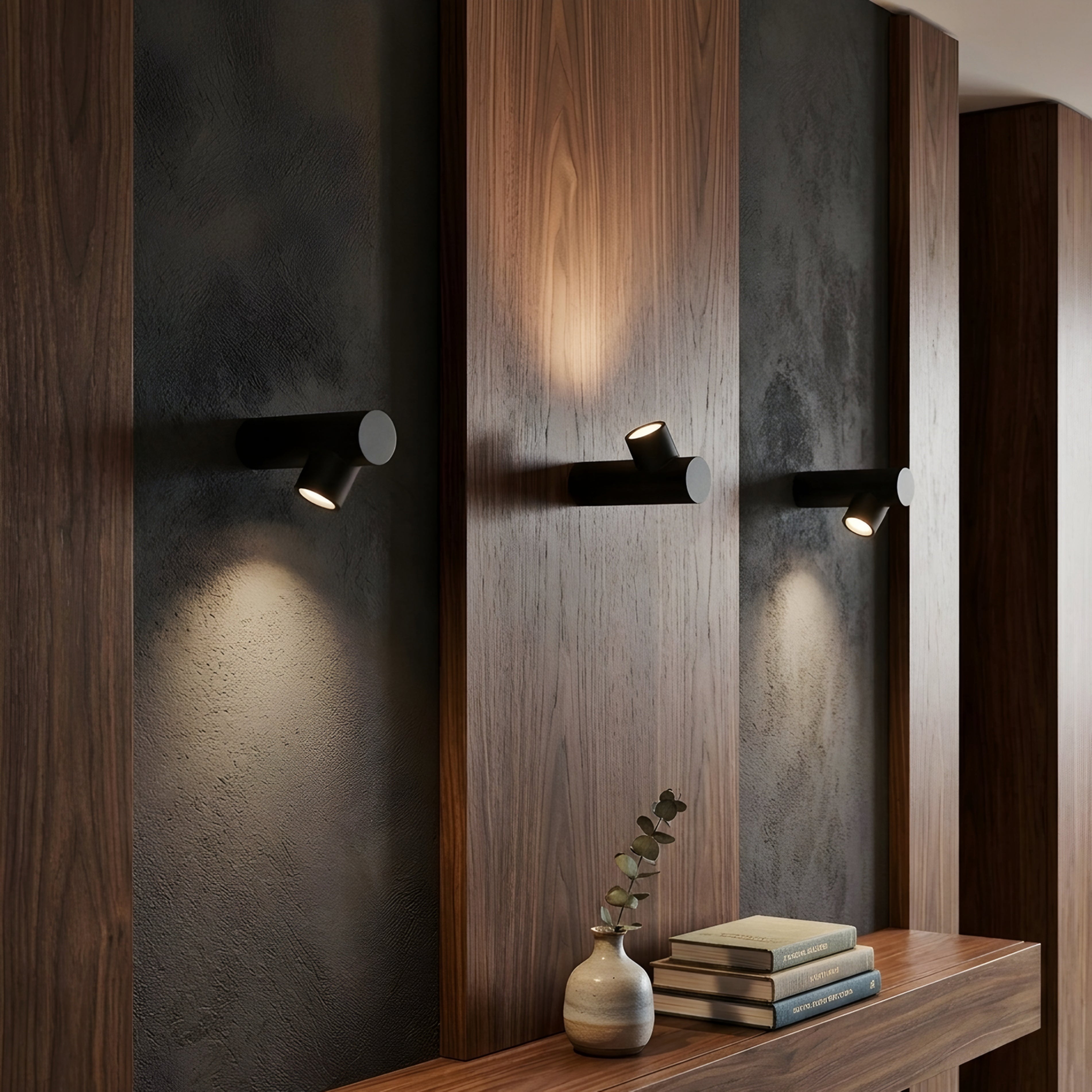 Vexaro Cylinder Wall Sconce – LED Spotlight Modern Black Adjustable Decorative Lighting Bedroom