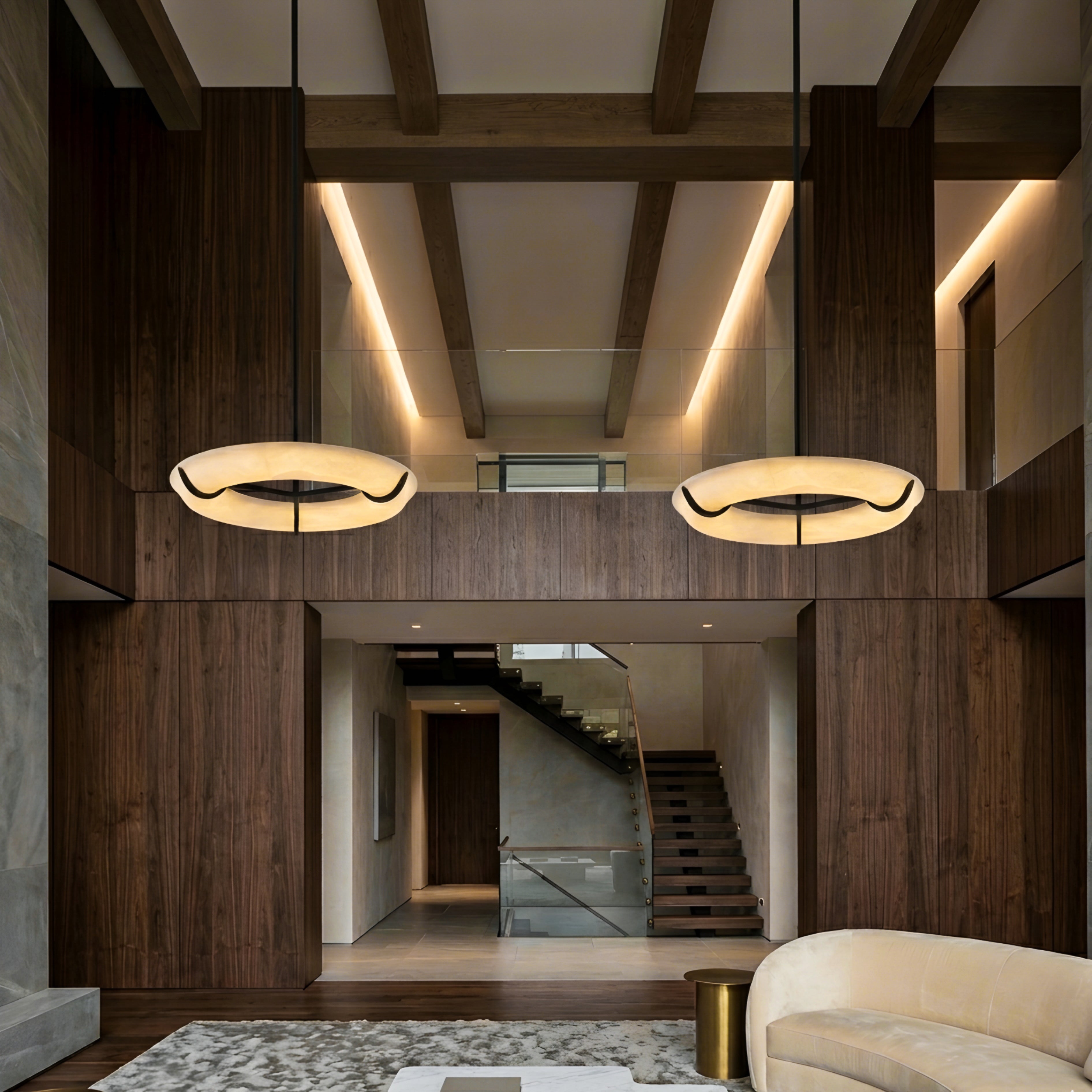 Zephren Halo Pendant Light – Modern Ring Chandelier Warm LED Decorative Lighting Dining Room Kitchen Island