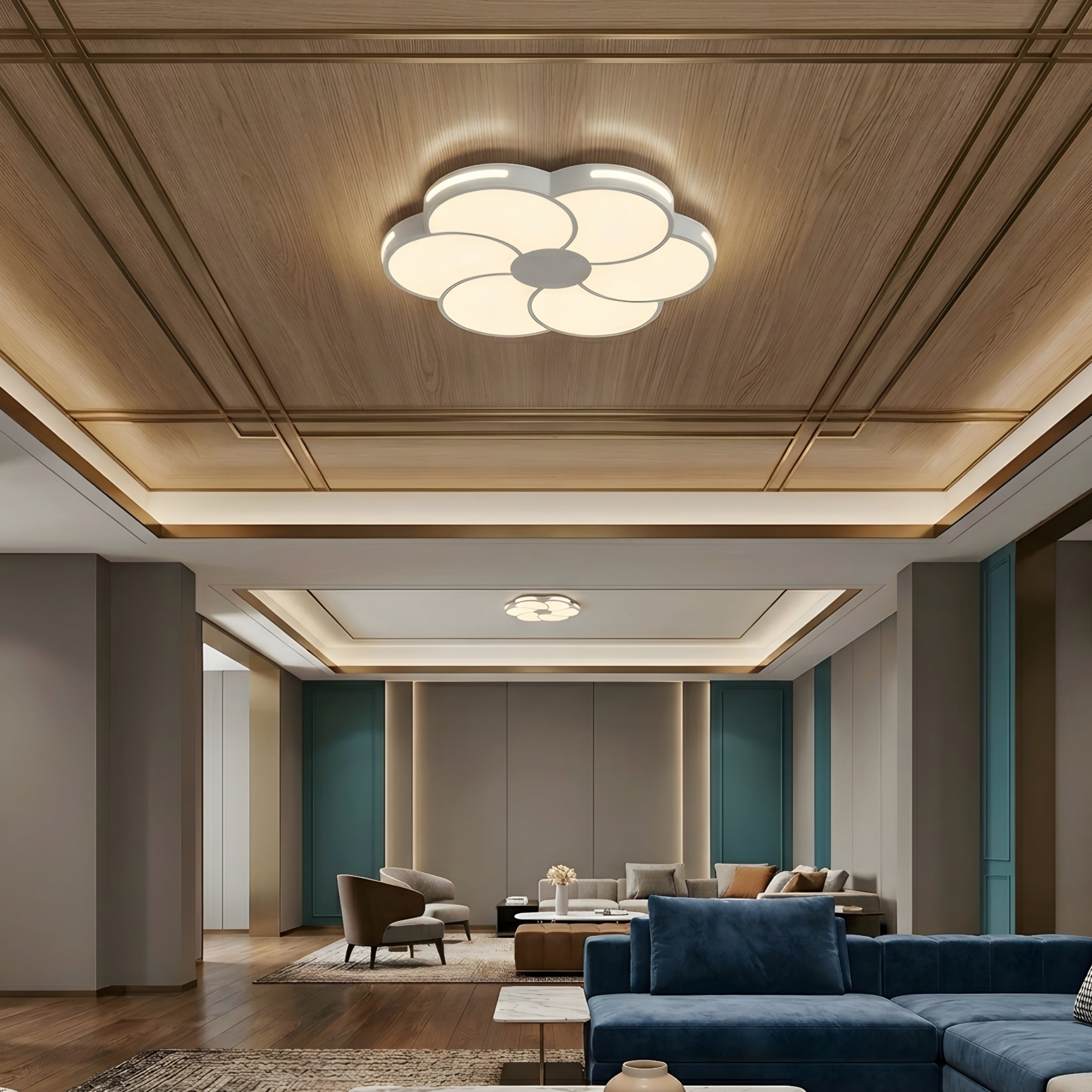 Petalux Flush Mount Ceiling Light – LED Flower Modern Living Room Bedroom Decorative Lighting Fixture