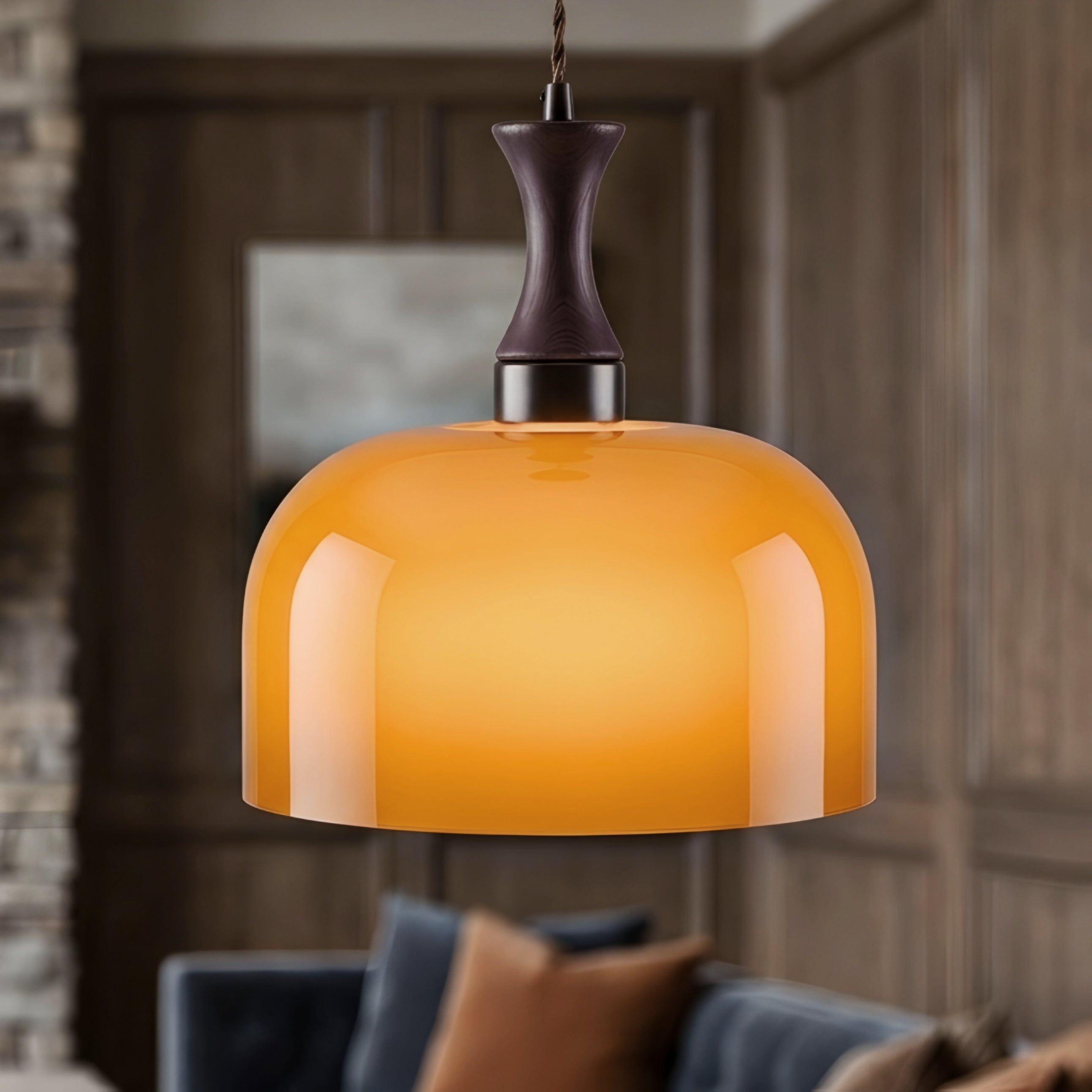Sorello Pendant Light – Glass Dome Ceiling Light Fixture Kitchen Island Dining Room Decorative Lighting
