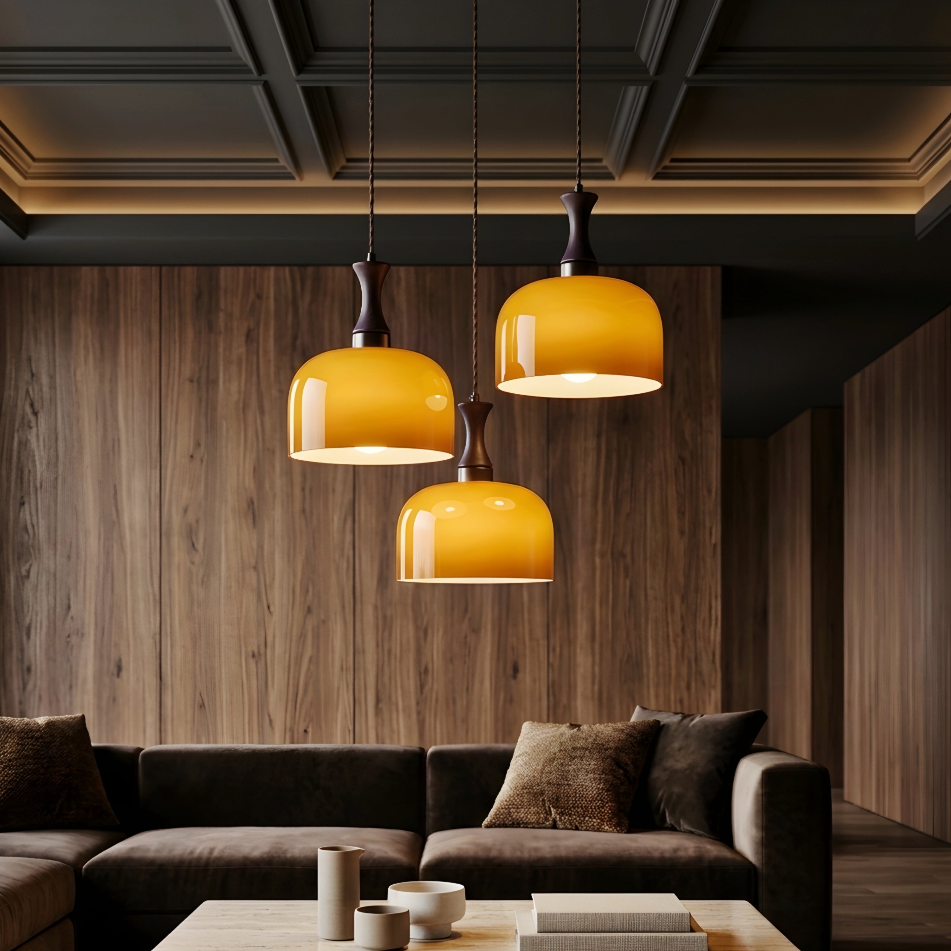 Sorello Pendant Light – Glass Dome Ceiling Light Fixture Kitchen Island Dining Room Decorative Lighting