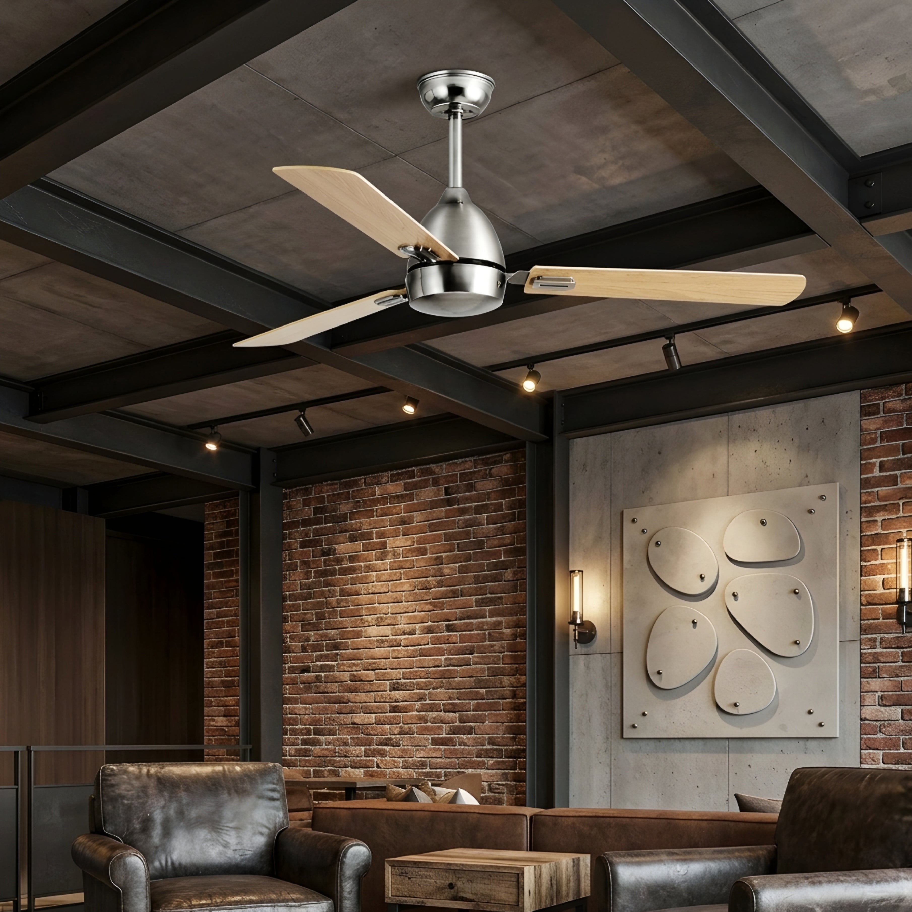 Vesaro Bronze Ceiling Fan – Modern 5 Blade Antique Brass Decorative Lighting Living Room Bedroom