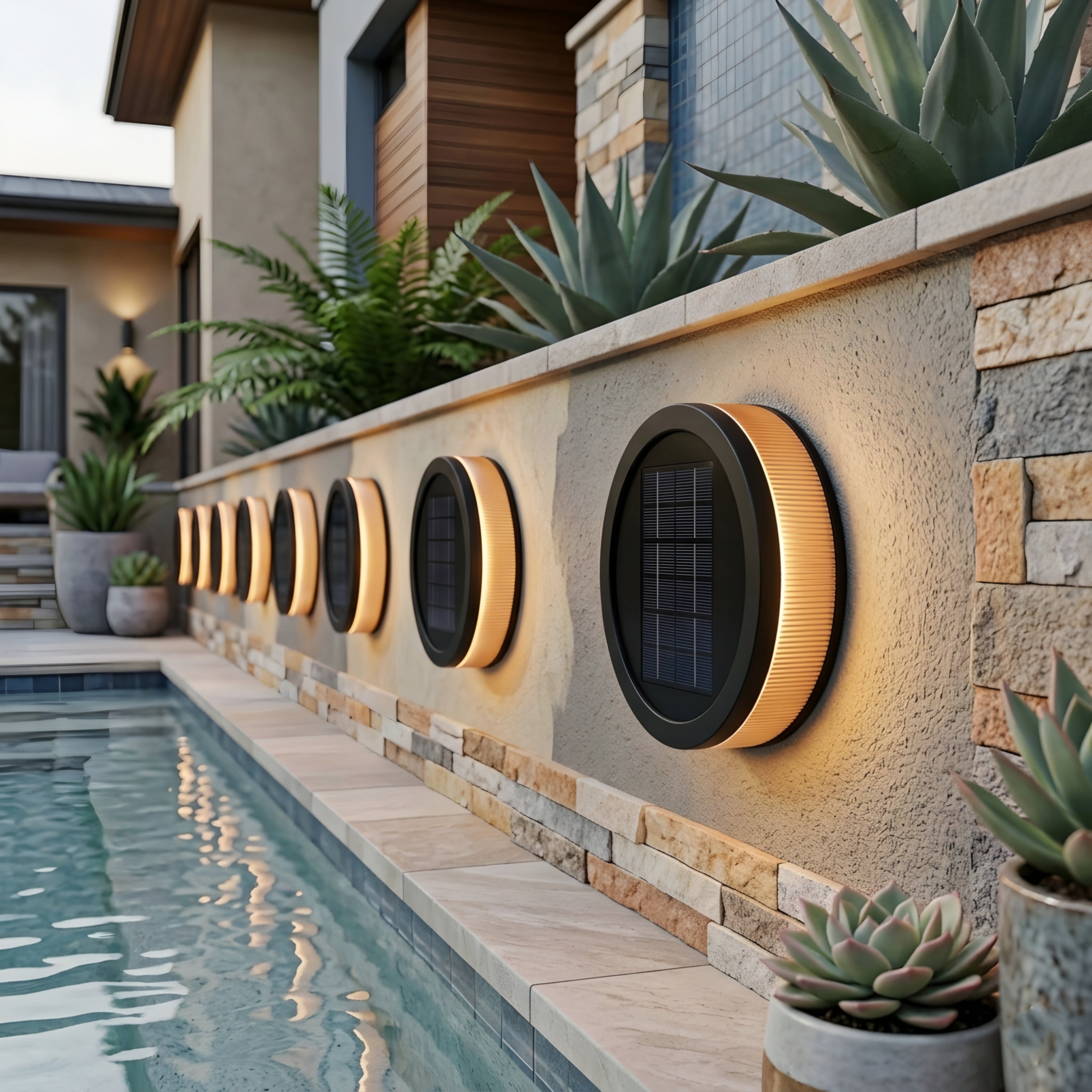 Corvex Eclipse Wall Sconce – LED Outdoor Wall Light Black Gold Modern Decorative Lighting Waterproof