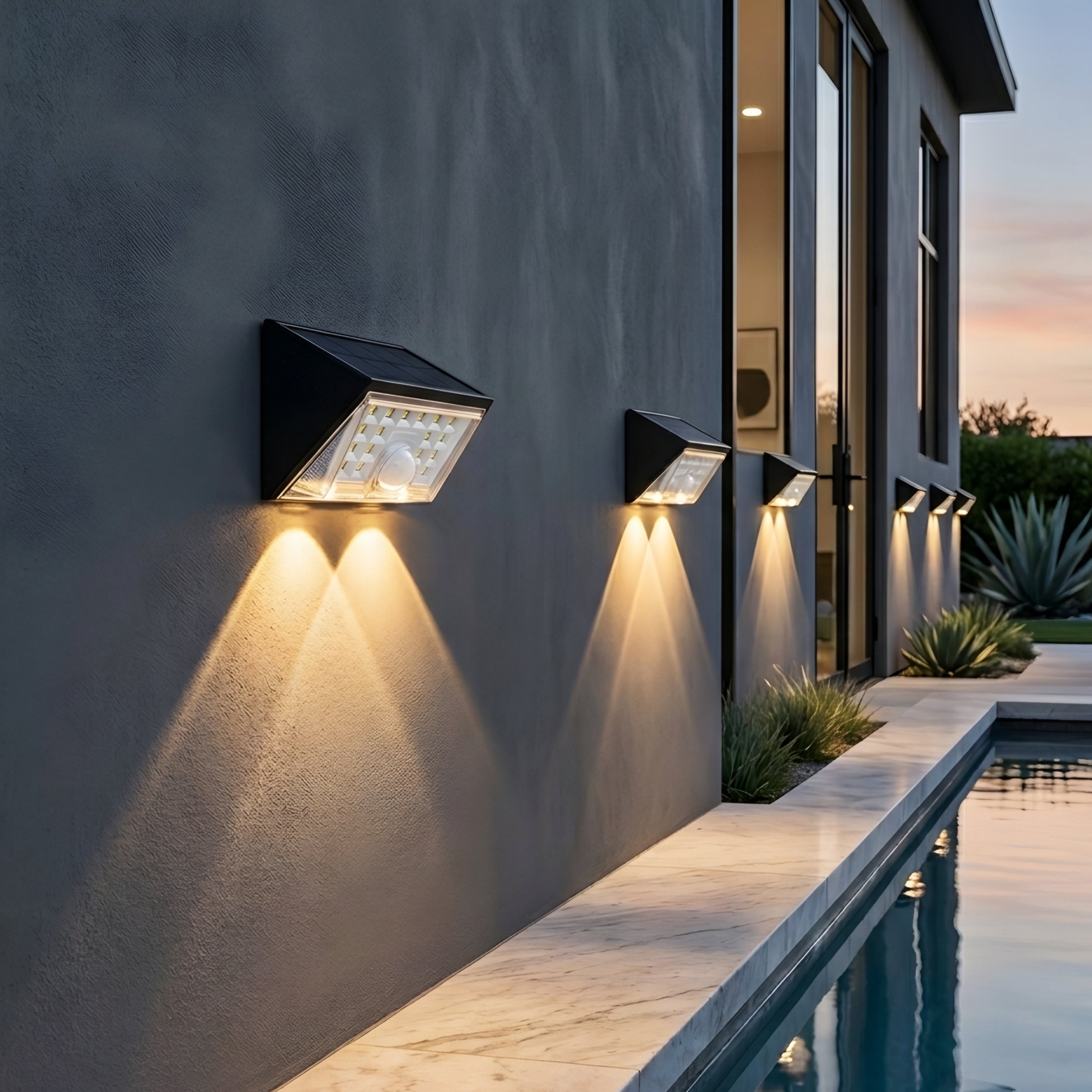 Solaren Solar Wall Light – Motion Sensor Outdoor Security LED Waterproof Wireless Patio Deck