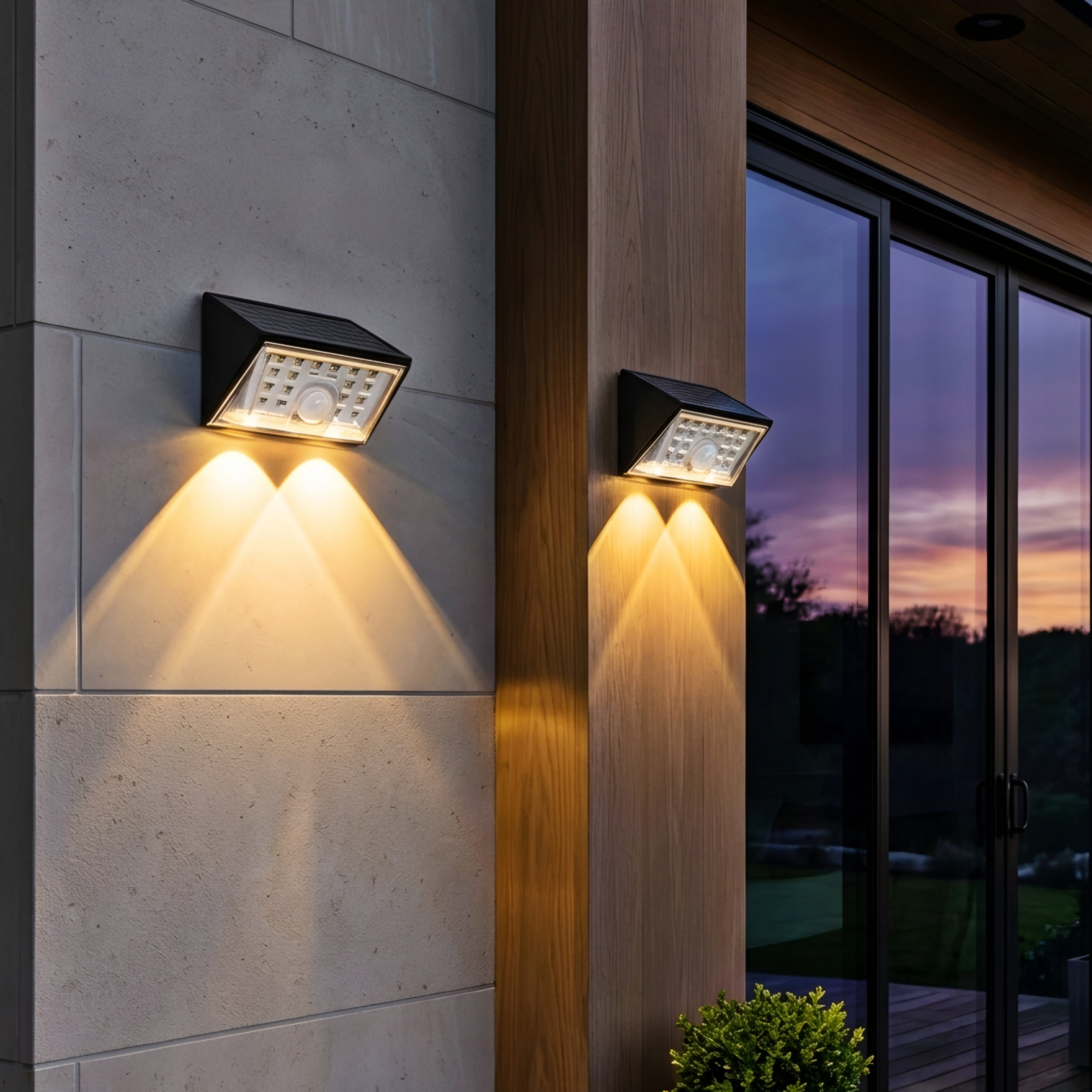 Solaren Solar Wall Light – Motion Sensor Outdoor Security LED Waterproof Wireless Patio Deck