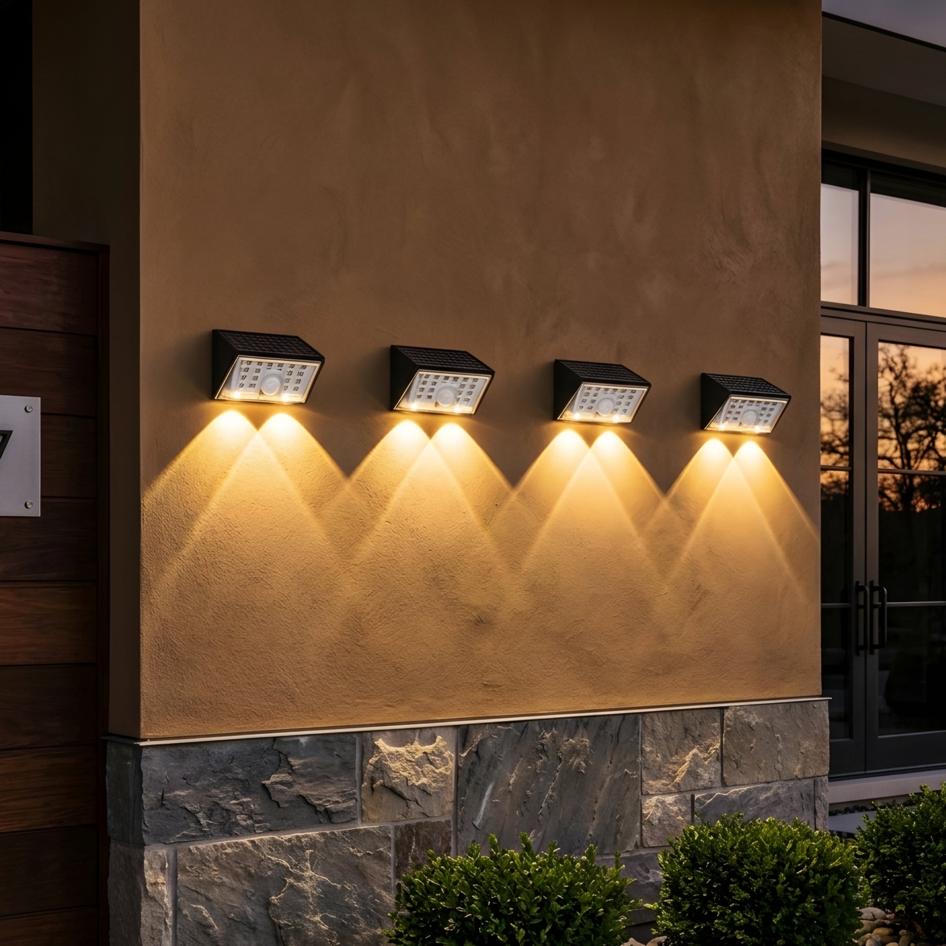 Solaren Solar Wall Light – Motion Sensor Outdoor Security LED Waterproof Wireless Patio Deck
