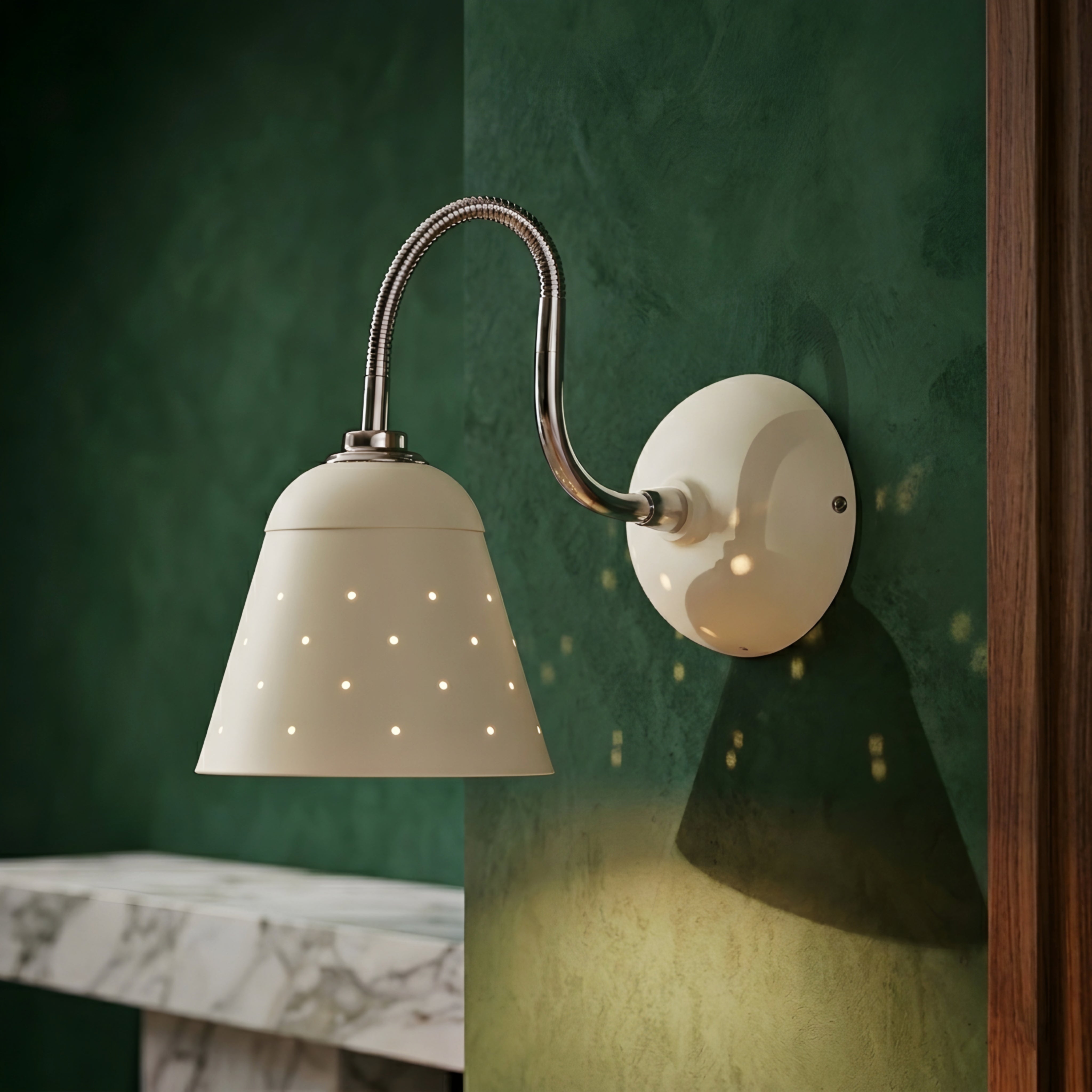 Corvino Arc Wall Sconce – Mid-Century Modern Orange Gray Metal Bedroom Living Room Wall Light