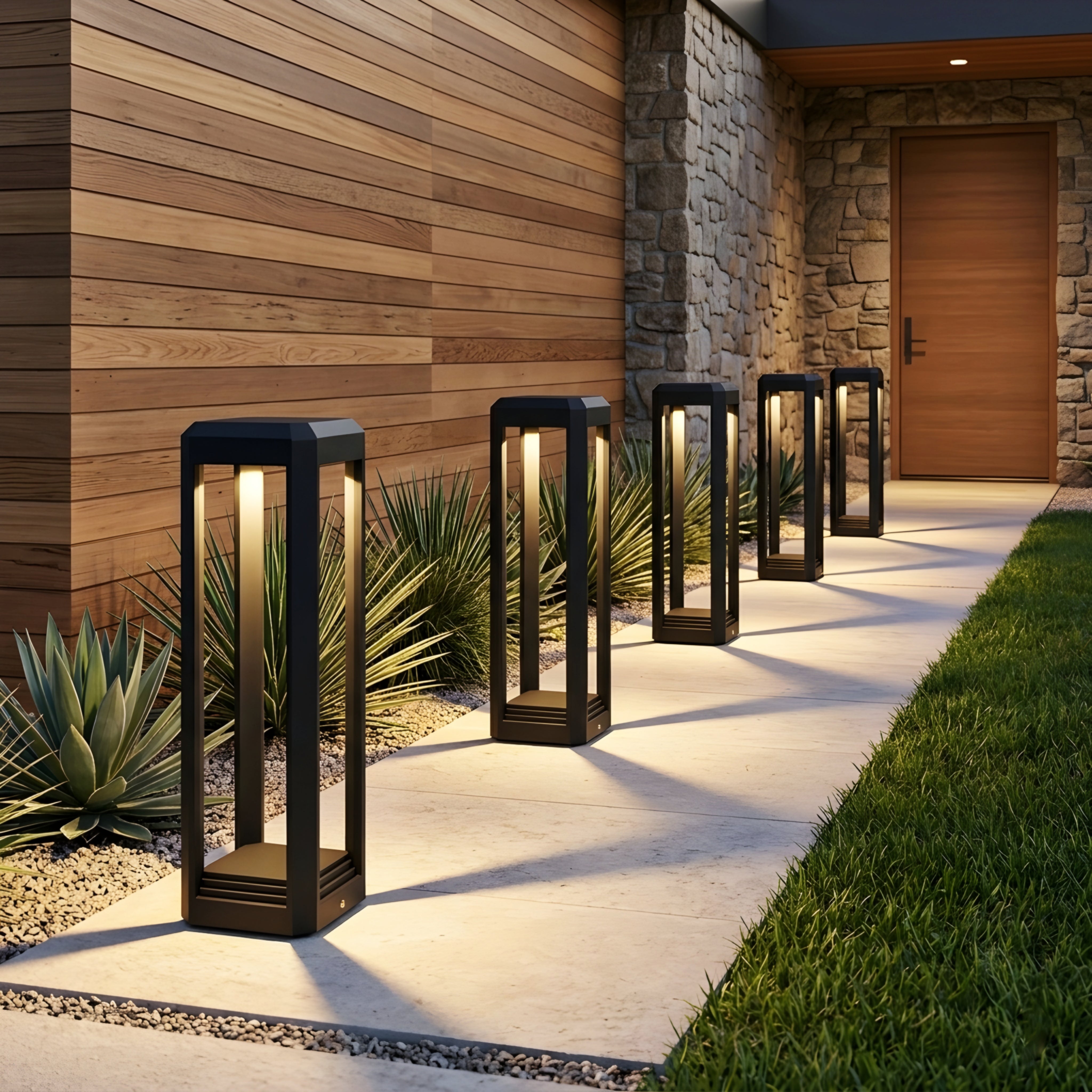 Verano Column Bollard Light – LED Outdoor Pathway Garden Driveway Landscape Decorative Lighting Aluminum