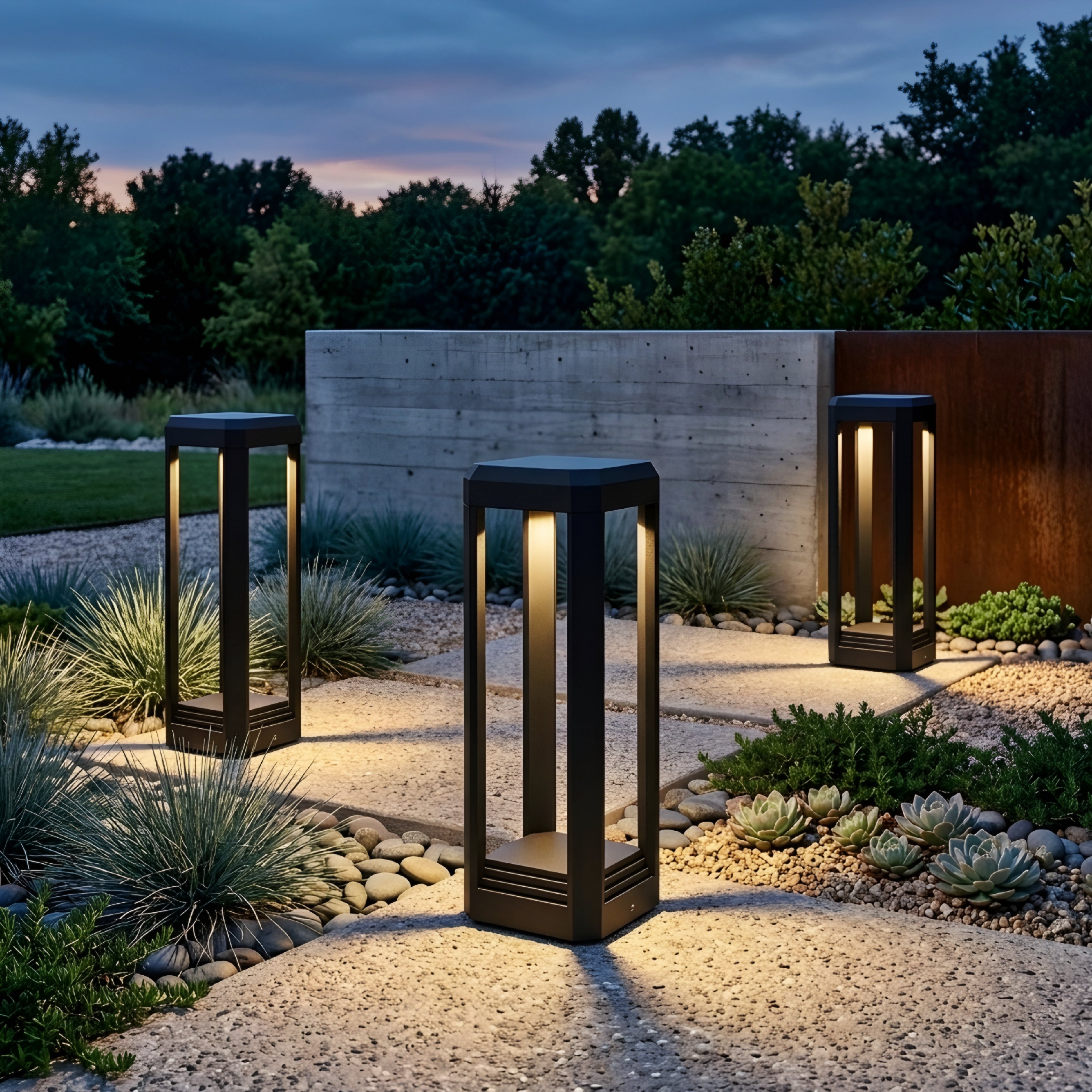 Verano Column Bollard Light – LED Outdoor Pathway Garden Driveway Landscape Decorative Lighting Aluminum