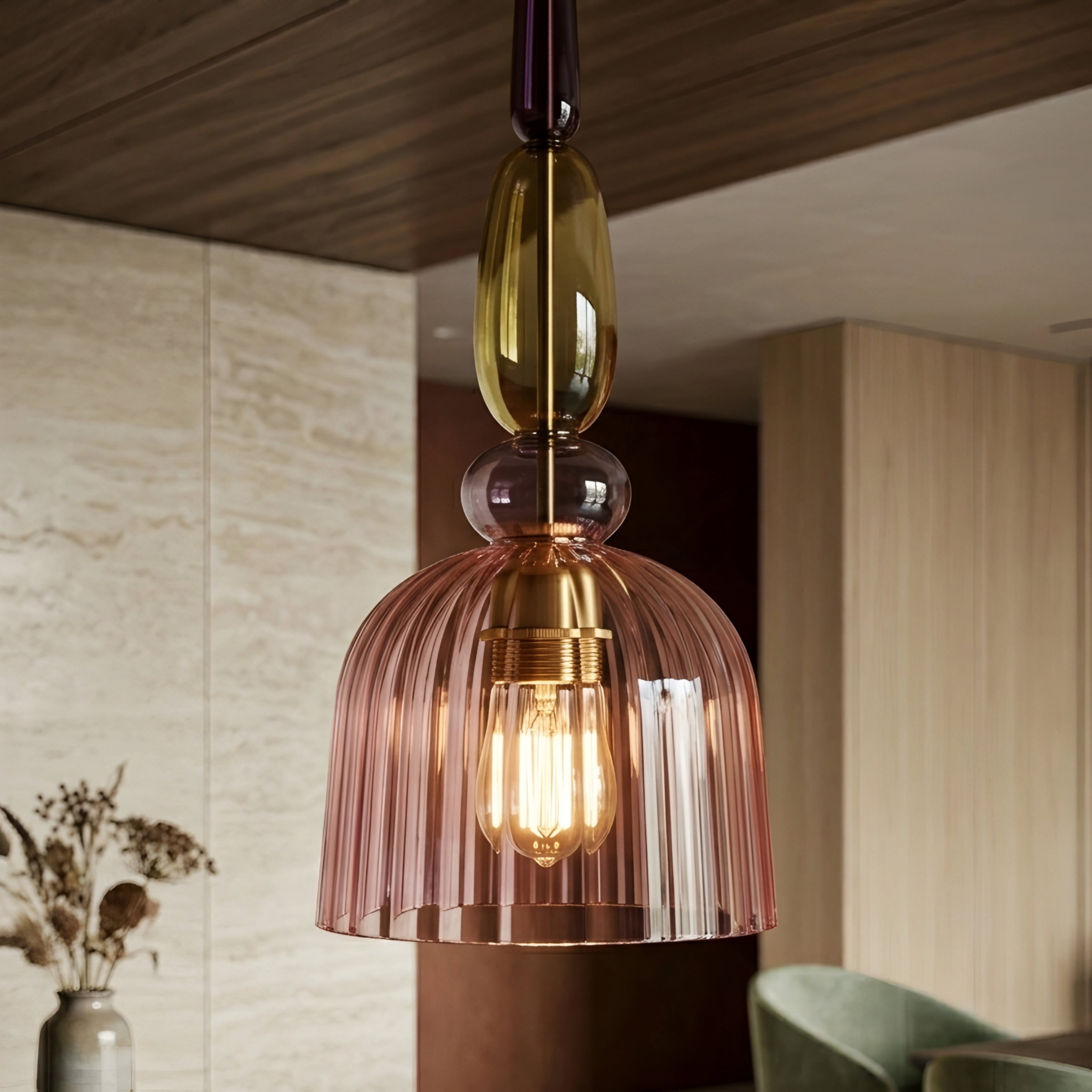 Vellum Pendant Light – Modern White Dome Hanging Ceiling Fixture Kitchen Island Dining Room Decorative Lighting