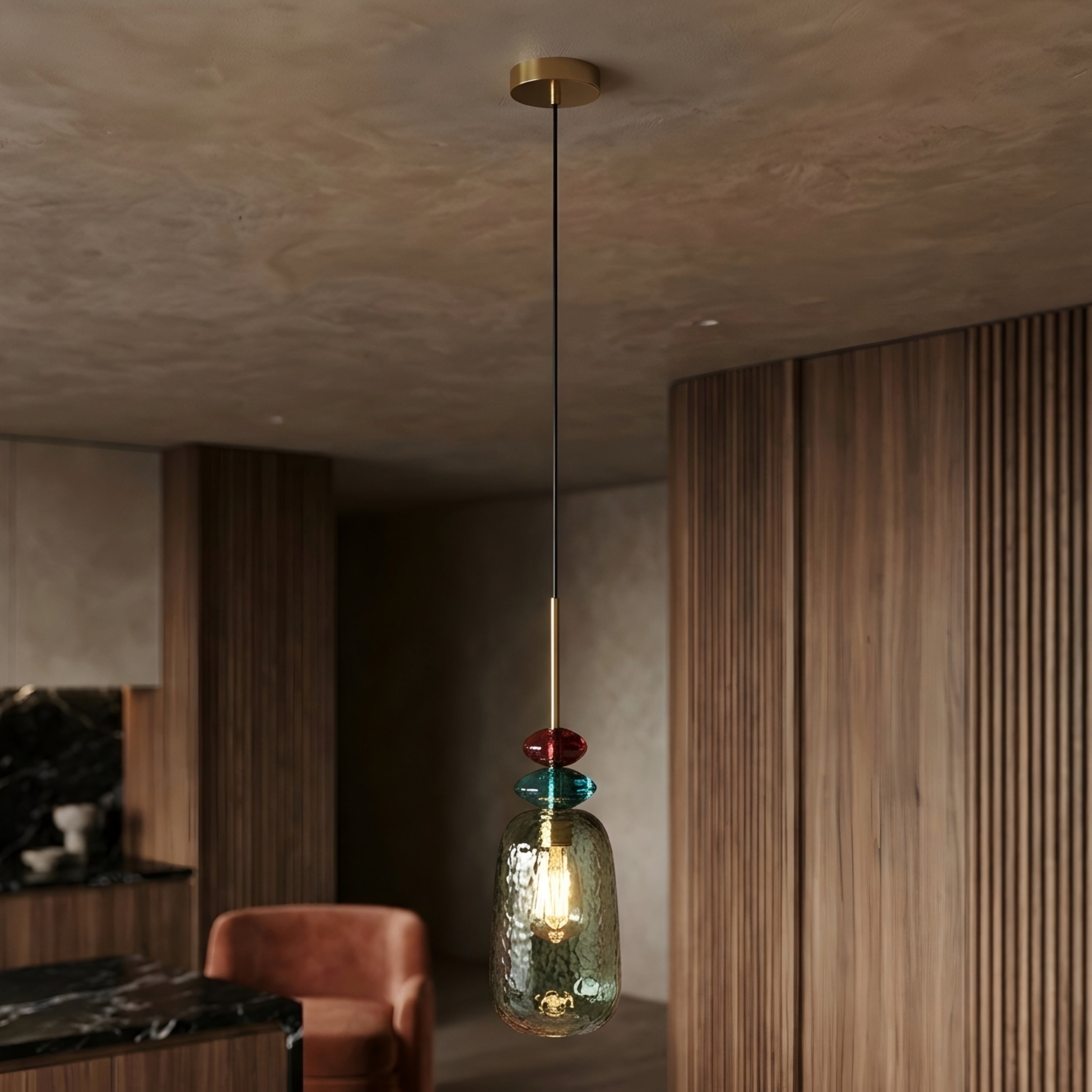Vellum Pendant Light – Modern White Dome Hanging Ceiling Fixture Kitchen Island Dining Room Decorative Lighting