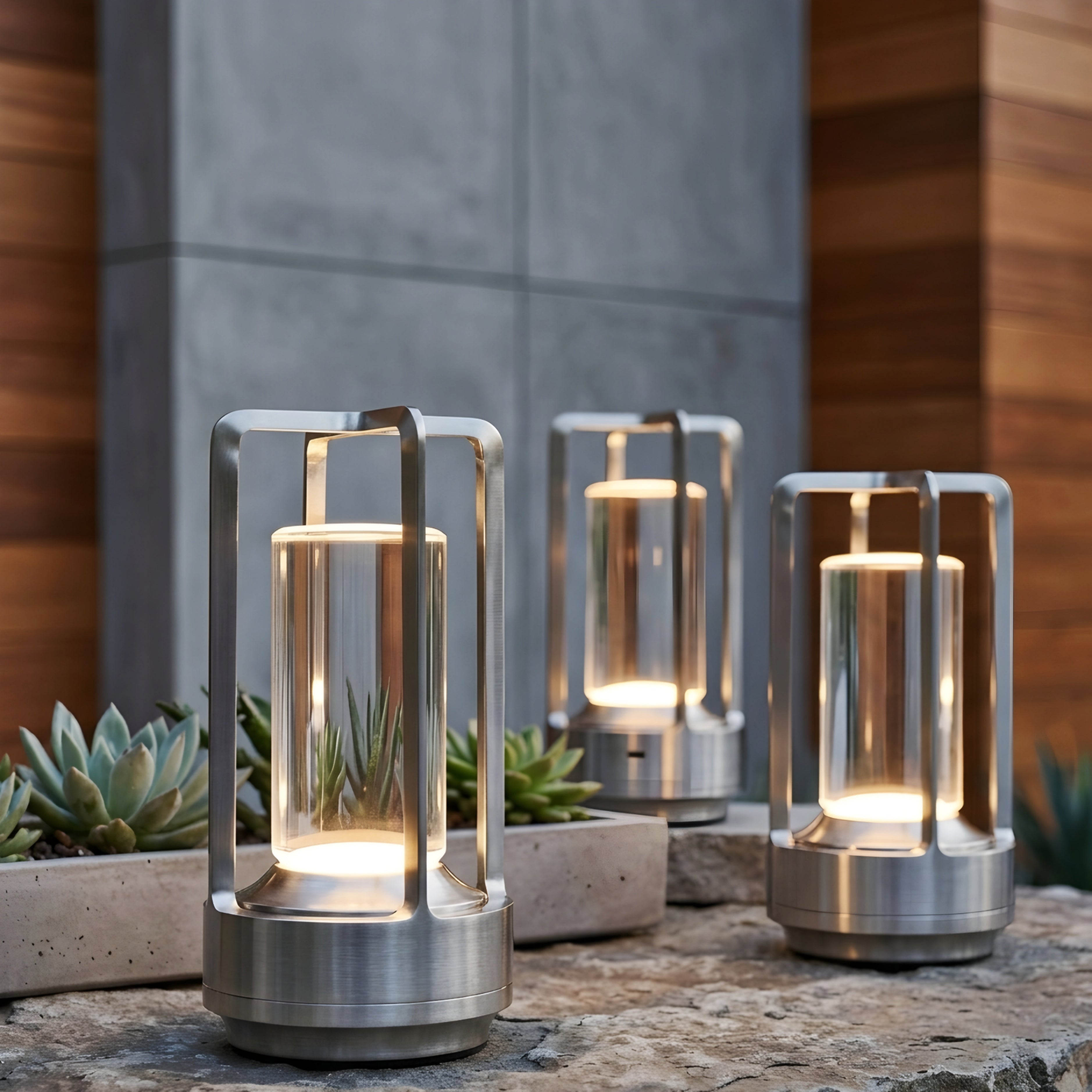 Fenwick Cage Table Lamp – LED Portable Rechargeable Decorative Lighting Living Room Bedroom Patio