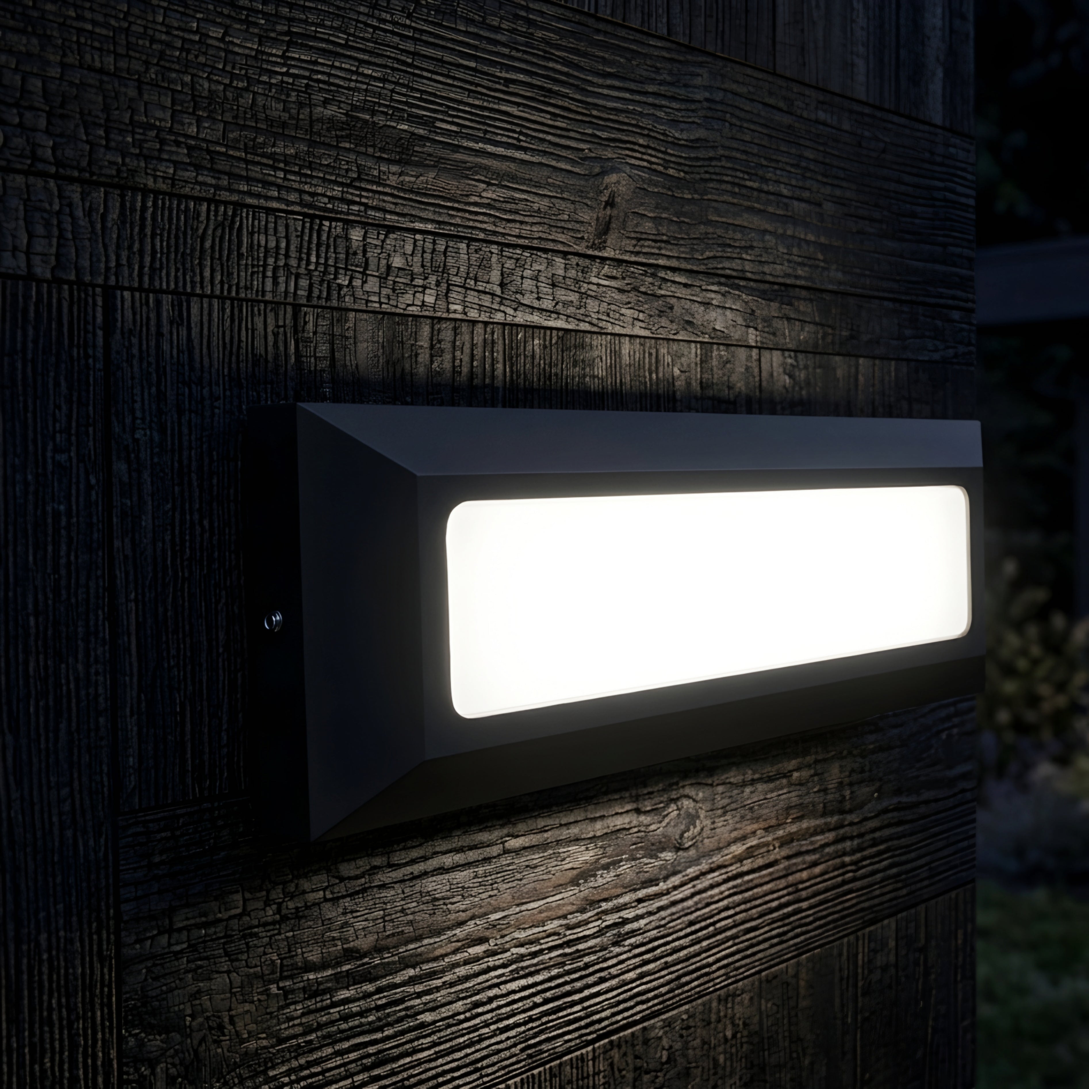 Ferrus Frame Wall Sconce – Outdoor LED Rectangular Bronze Metal Patio Entryway Decorative Lighting