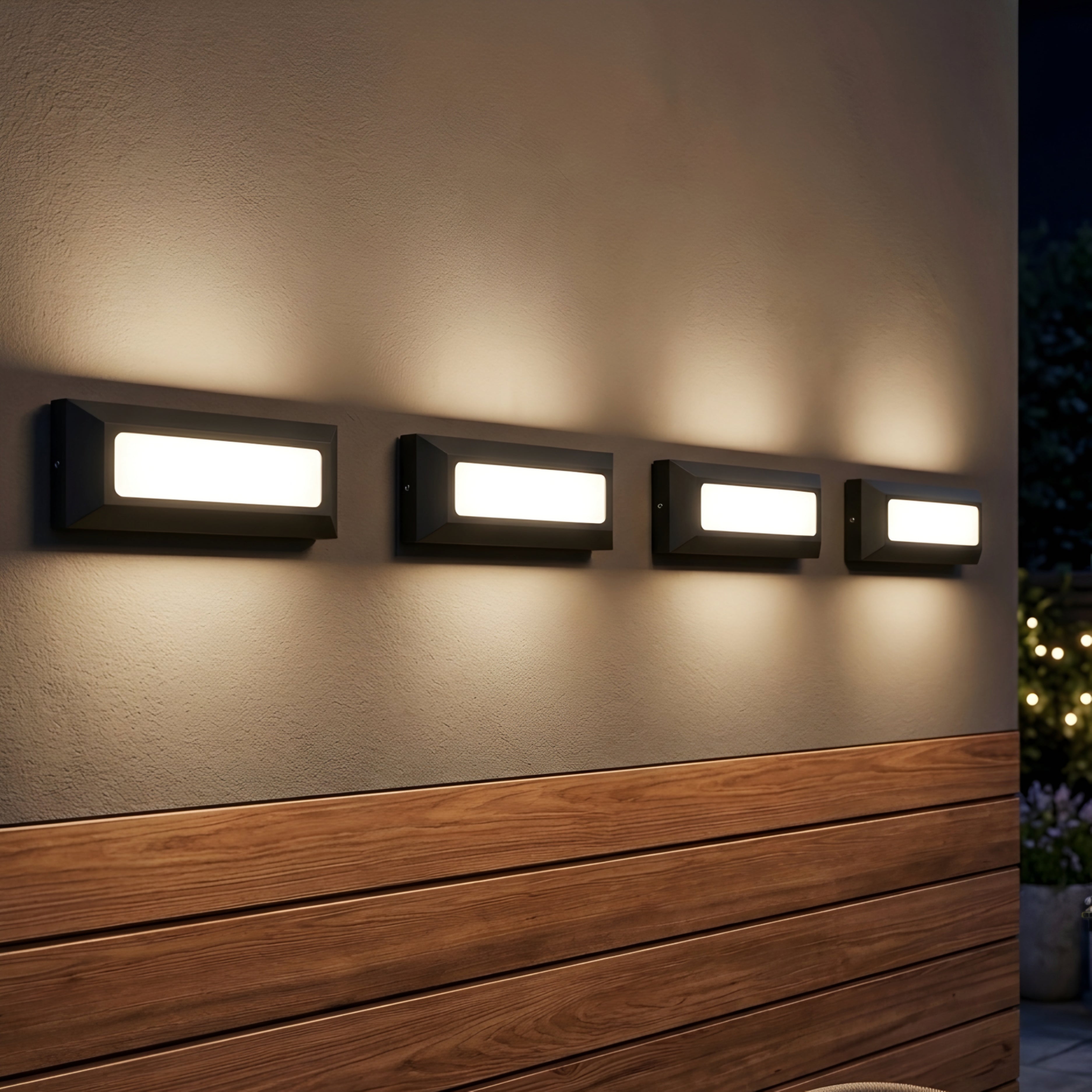 Ferrus Frame Wall Sconce – Outdoor LED Rectangular Bronze Metal Patio Entryway Decorative Lighting