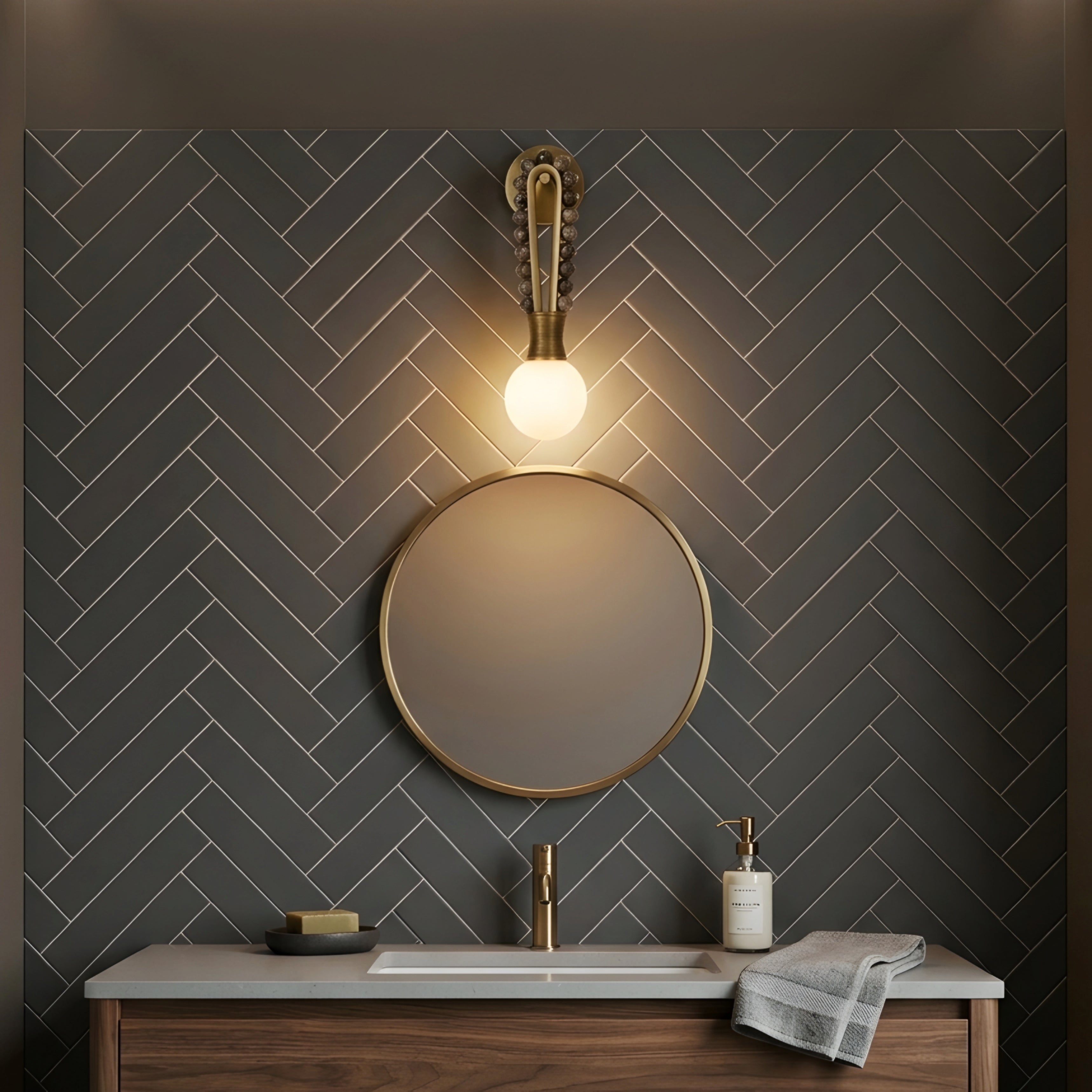 Perrino Sphere Wall Sconce – Modern Decorative Lighting Bedroom Living Room Brass Globe