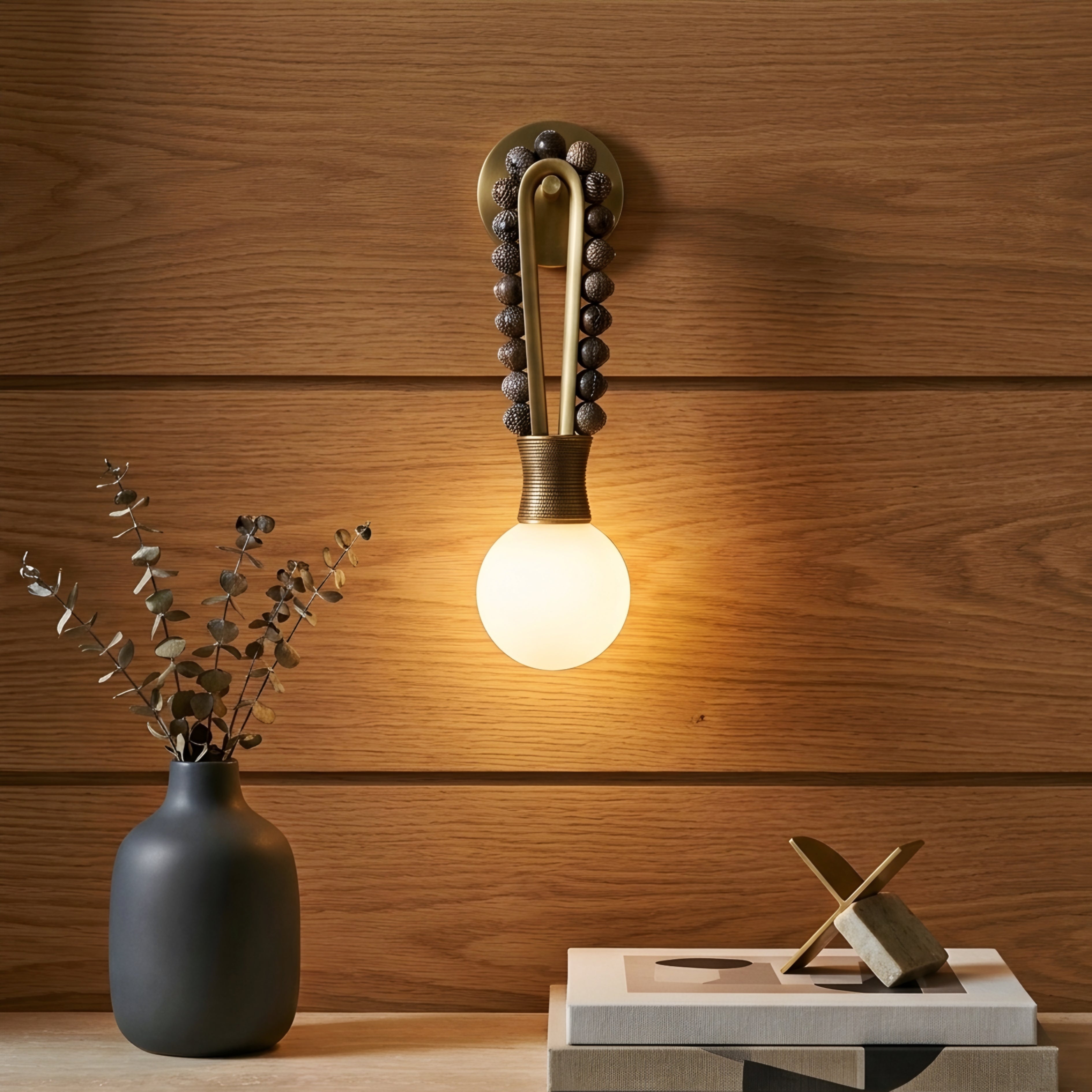Perrino Sphere Wall Sconce – Modern Decorative Lighting Bedroom Living Room Brass Globe