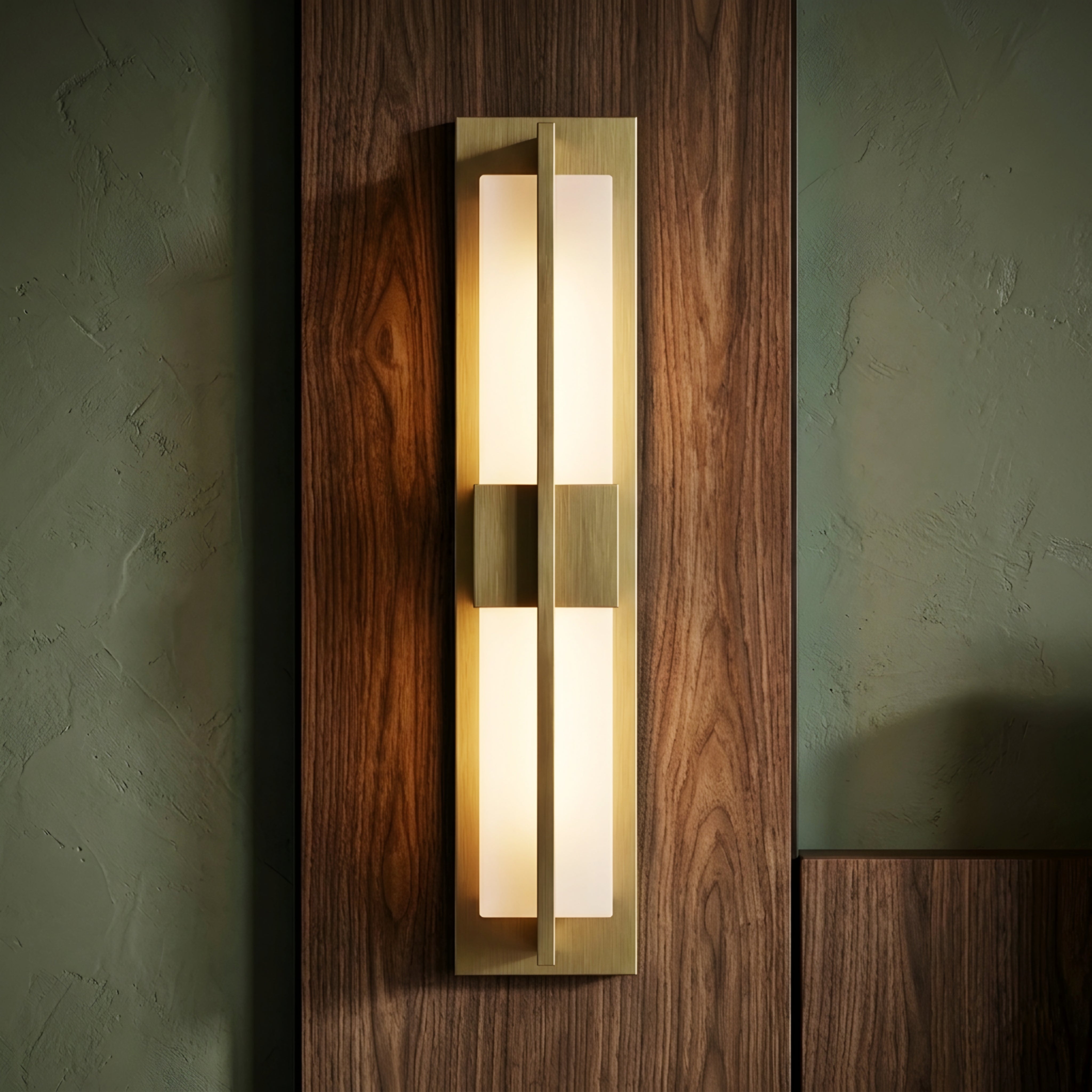 Caldera Outdoor Wall Sconce – LED Waterproof Modern Patio Entryway Exterior Wall Light Brass Gold Finish