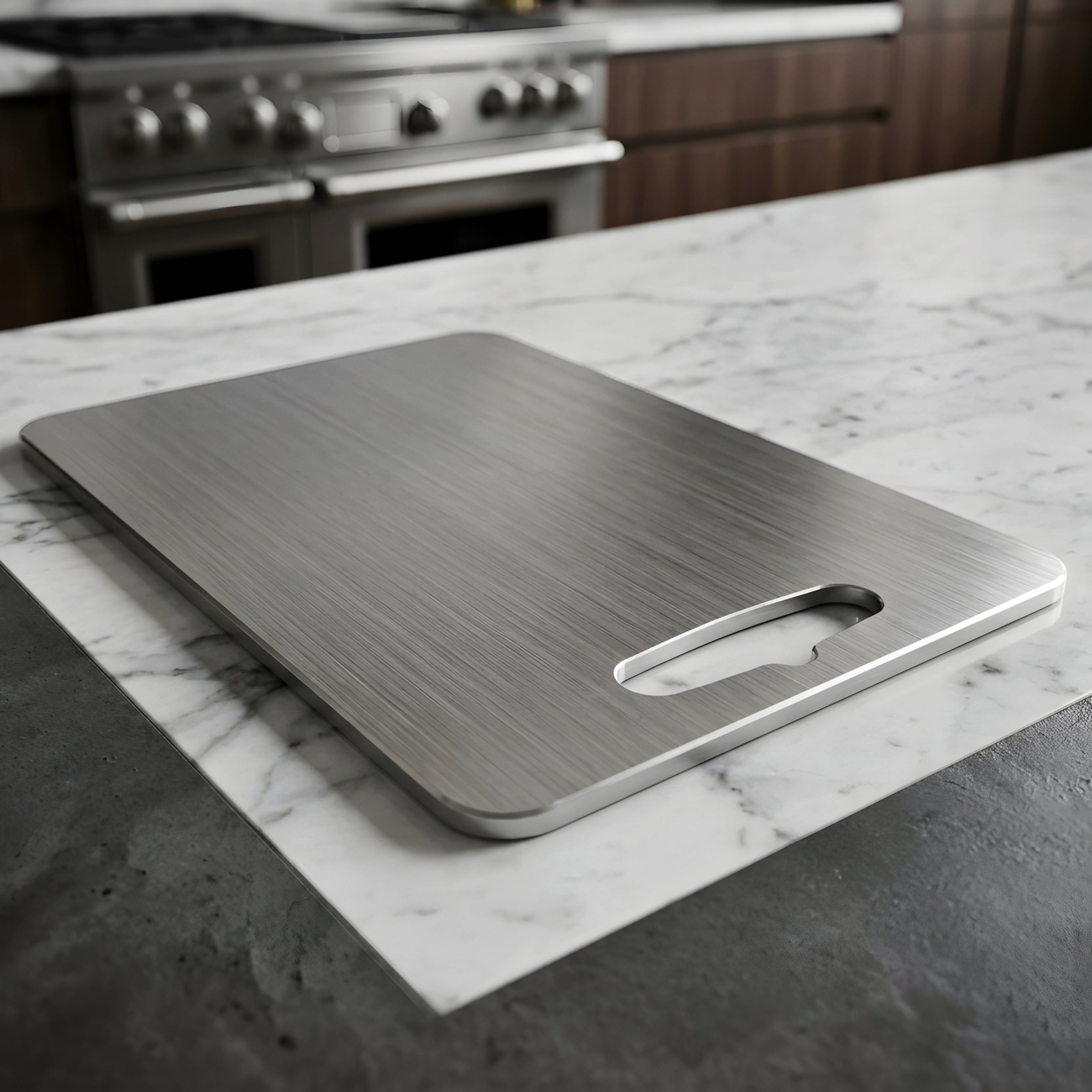 Brushen Aluminum Cutting Board Set – Kitchen Chopping Boards Durable Metal Non-Slip Handle