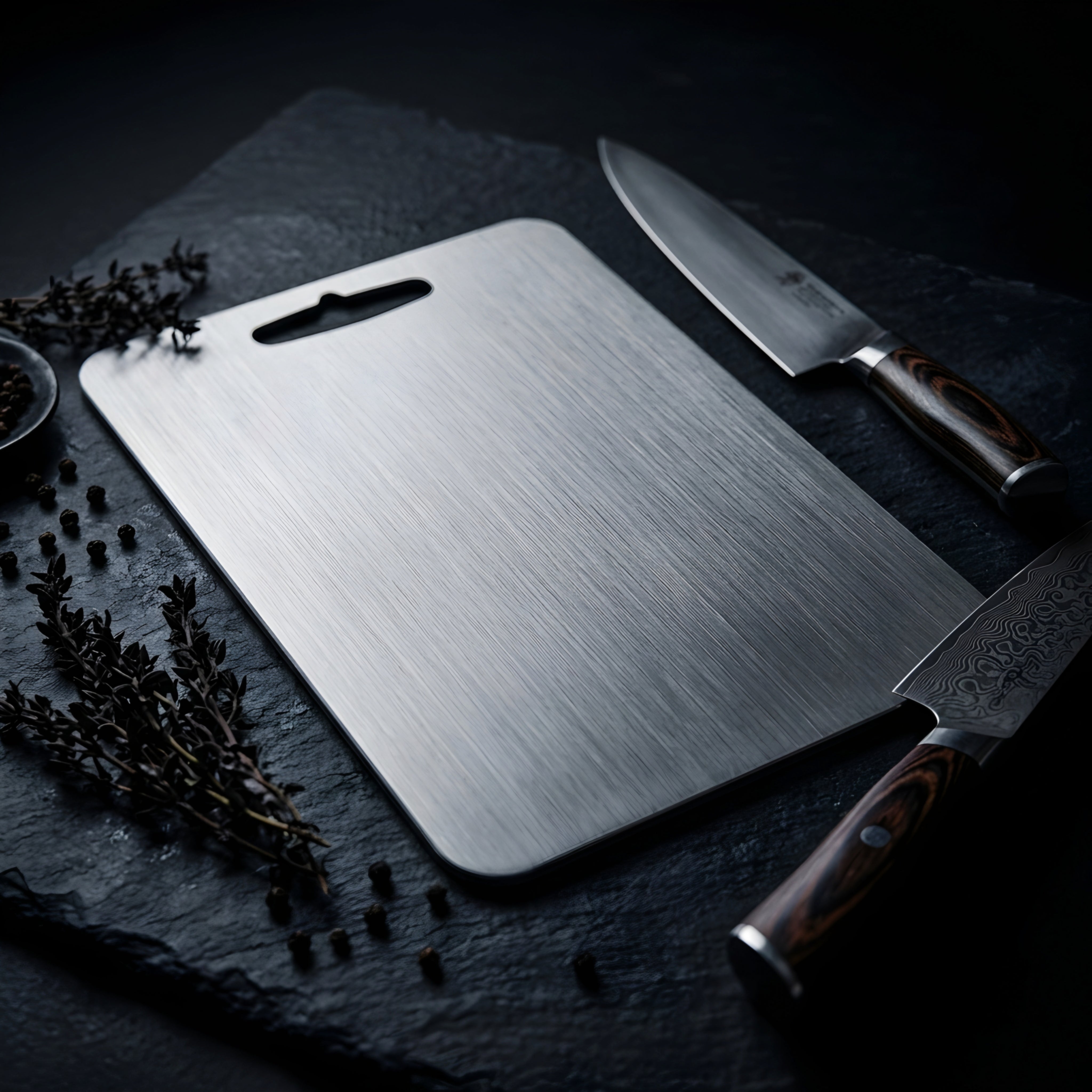Brushen Aluminum Cutting Board Set – Kitchen Chopping Boards Durable Metal Non-Slip Handle