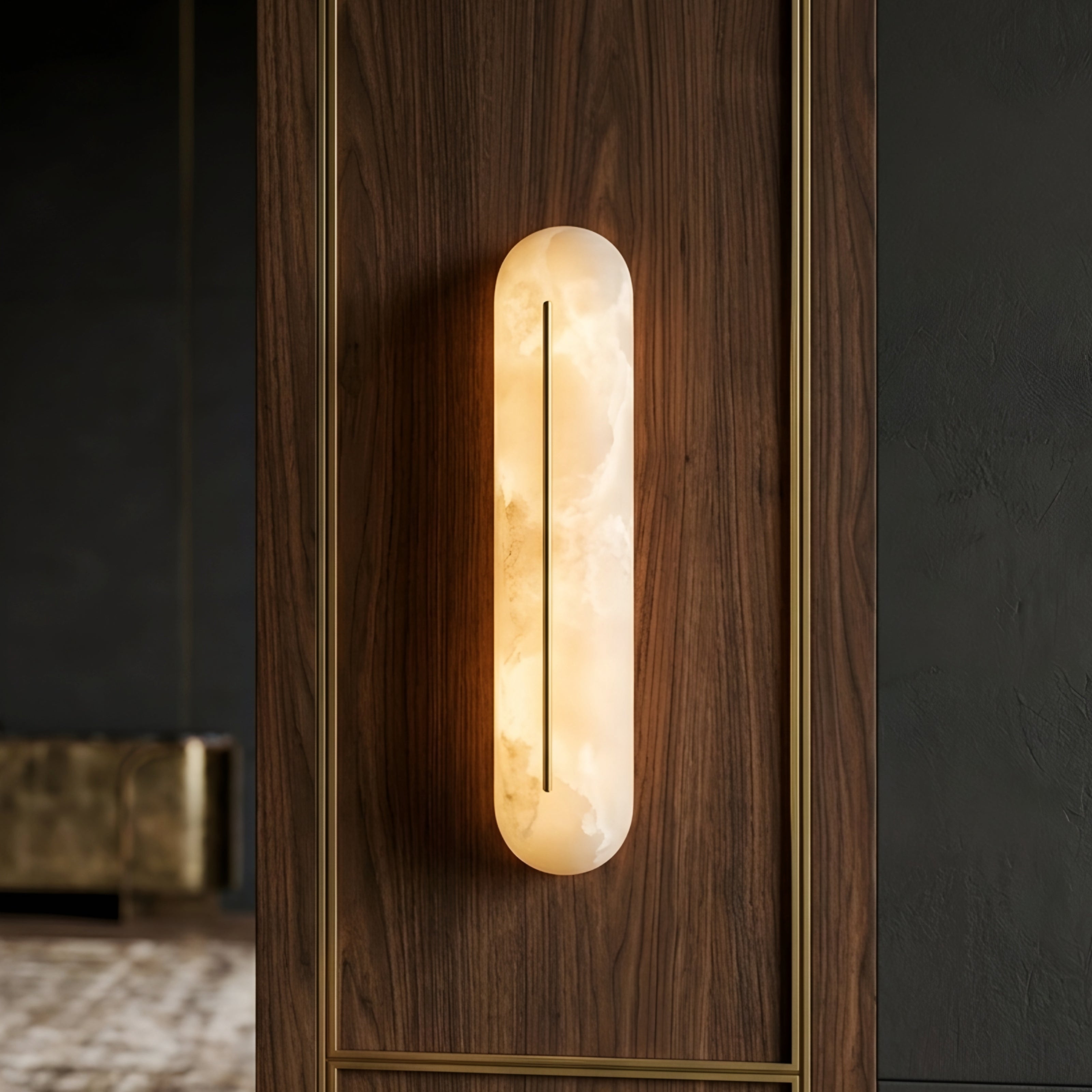 Capsola Vertical Wall Sconce – LED Modern Minimalist Bedroom Hallway Decorative Lighting Fixture