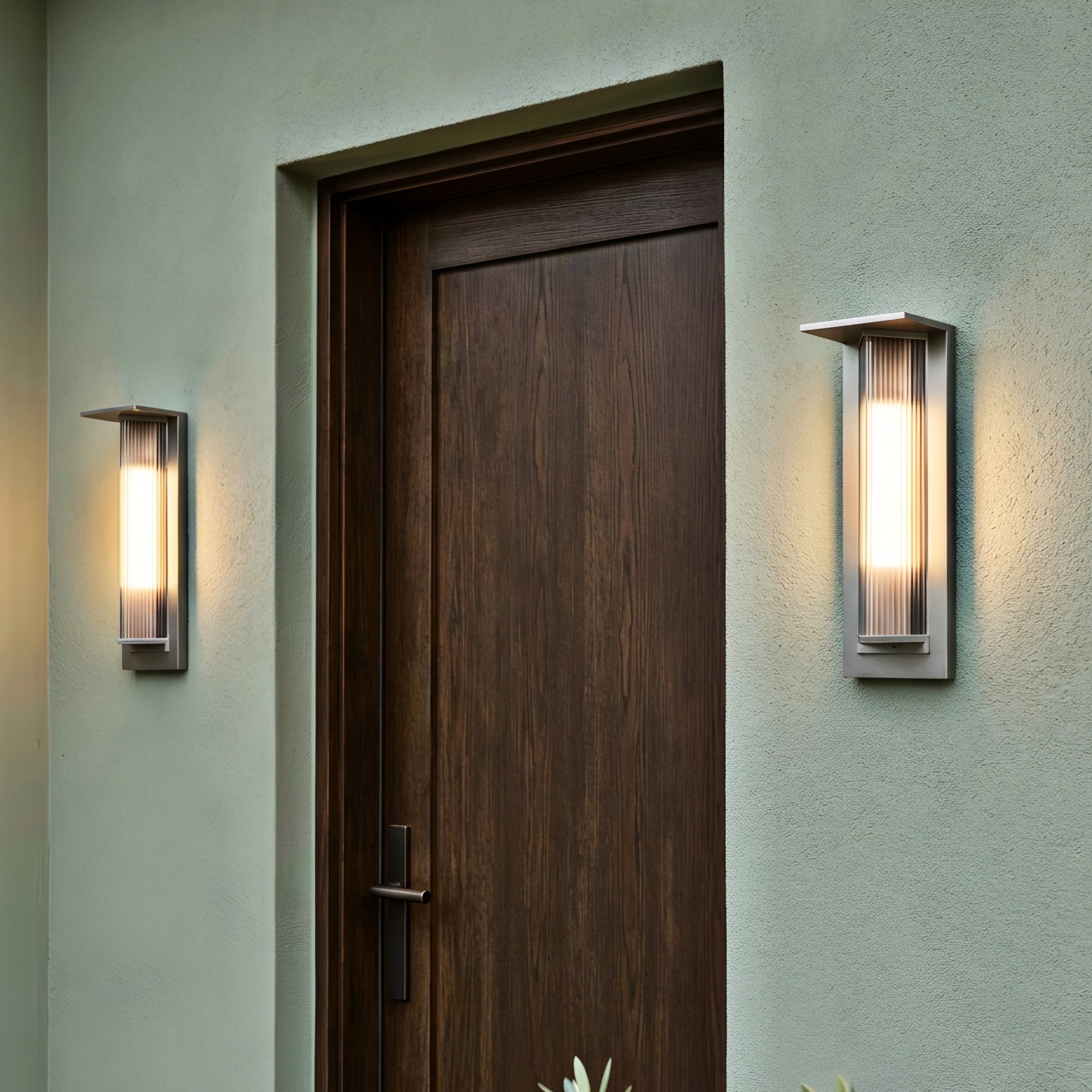 Stratum Ridge Wall Sconce – LED Outdoor Modern Waterproof Patio Porch Entryway Decorative Lighting Fixture