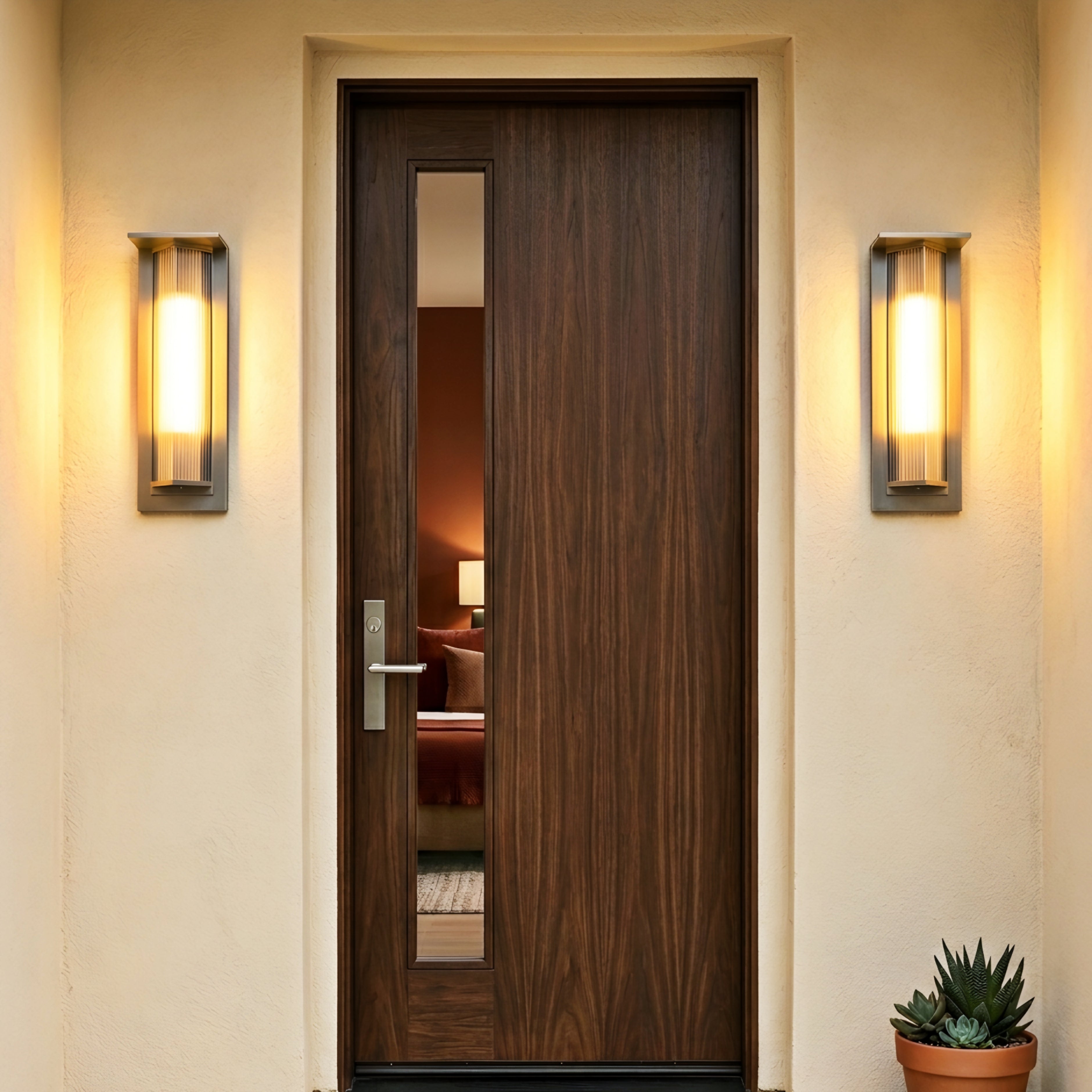 Stratum Ridge Wall Sconce – LED Outdoor Modern Waterproof Patio Porch Entryway Decorative Lighting Fixture