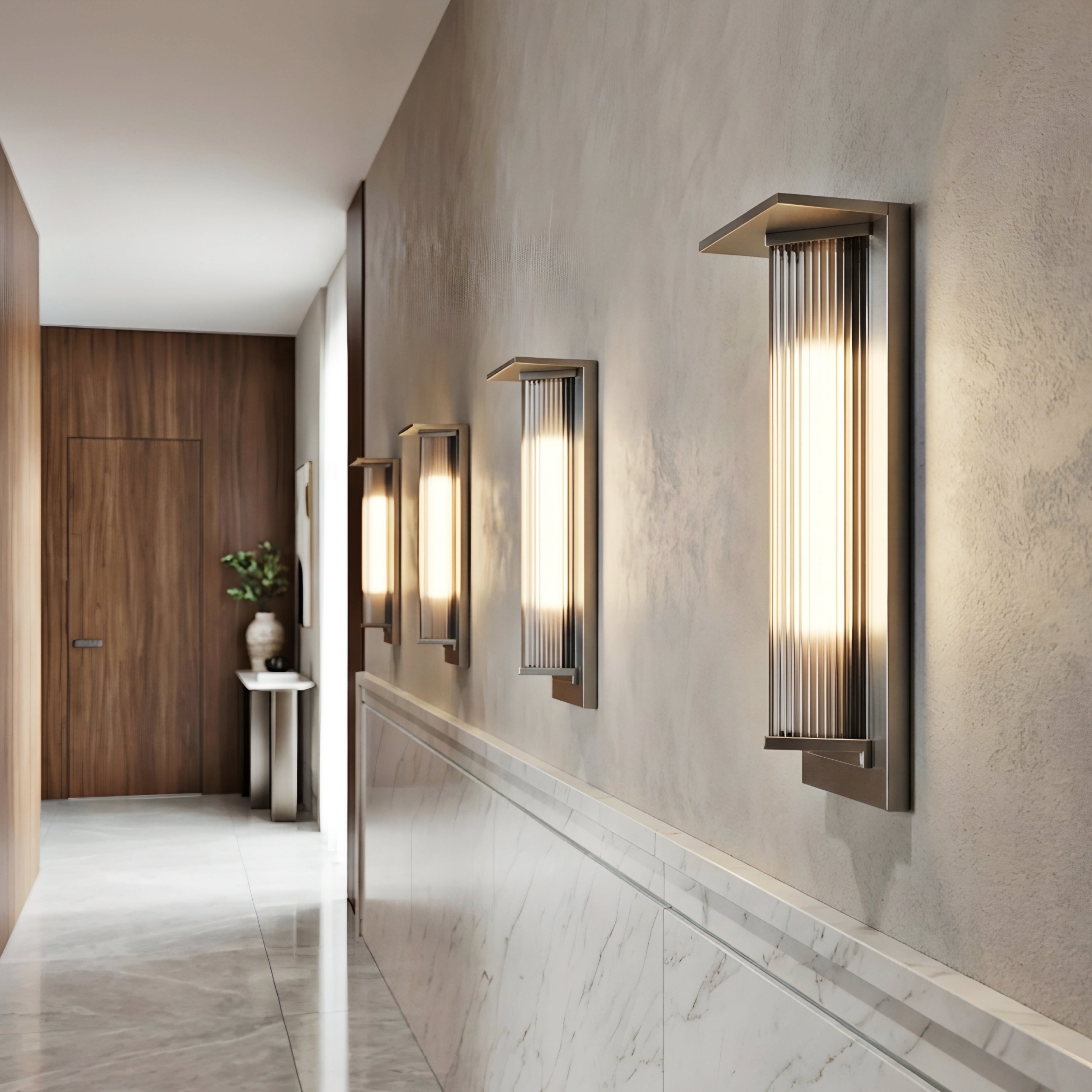 Stratum Ridge Wall Sconce – LED Outdoor Modern Waterproof Patio Porch Entryway Decorative Lighting Fixture