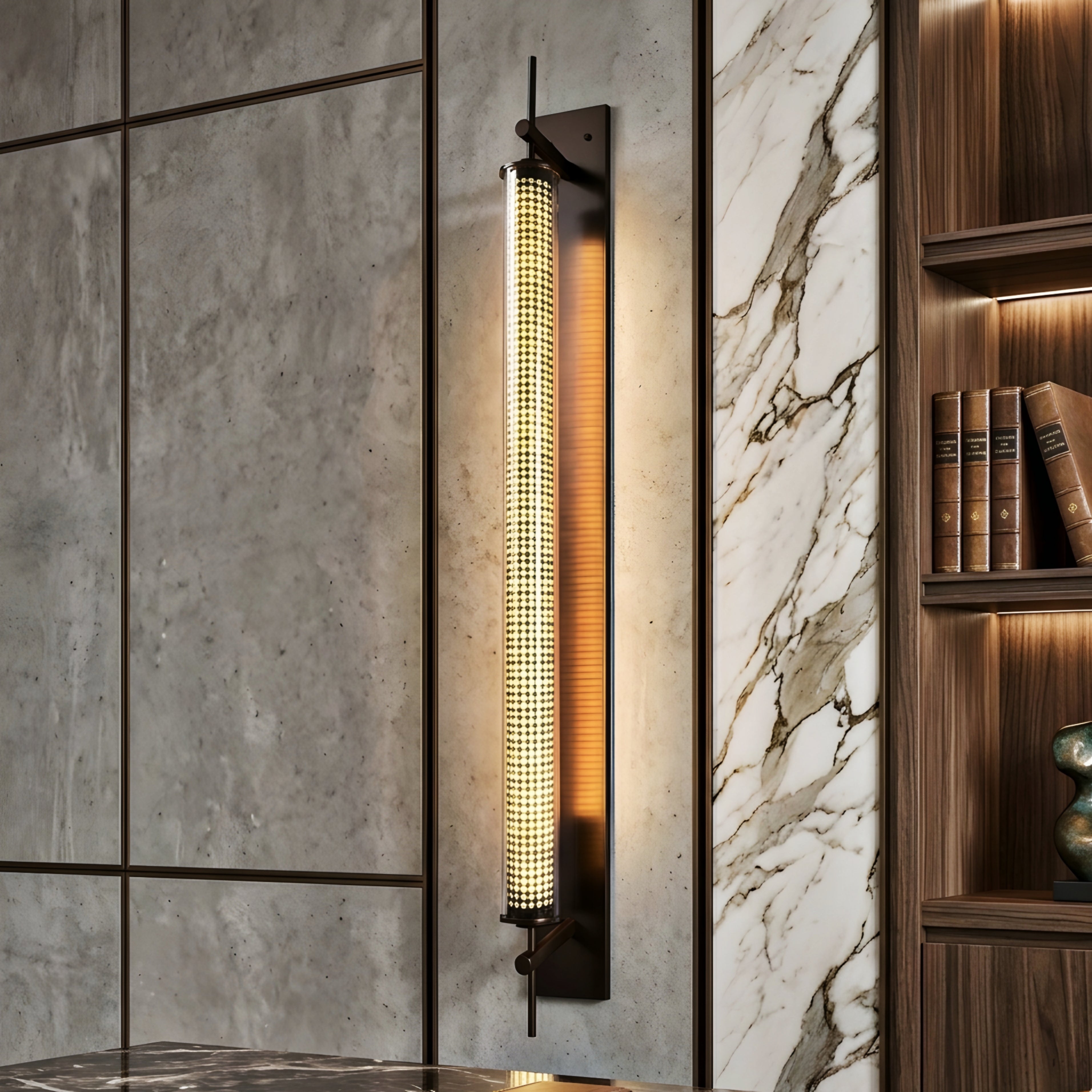 Valoris Tower Wall Sconce – LED Long Strip Modern Decorative Lighting Living Room Bedroom Entryway