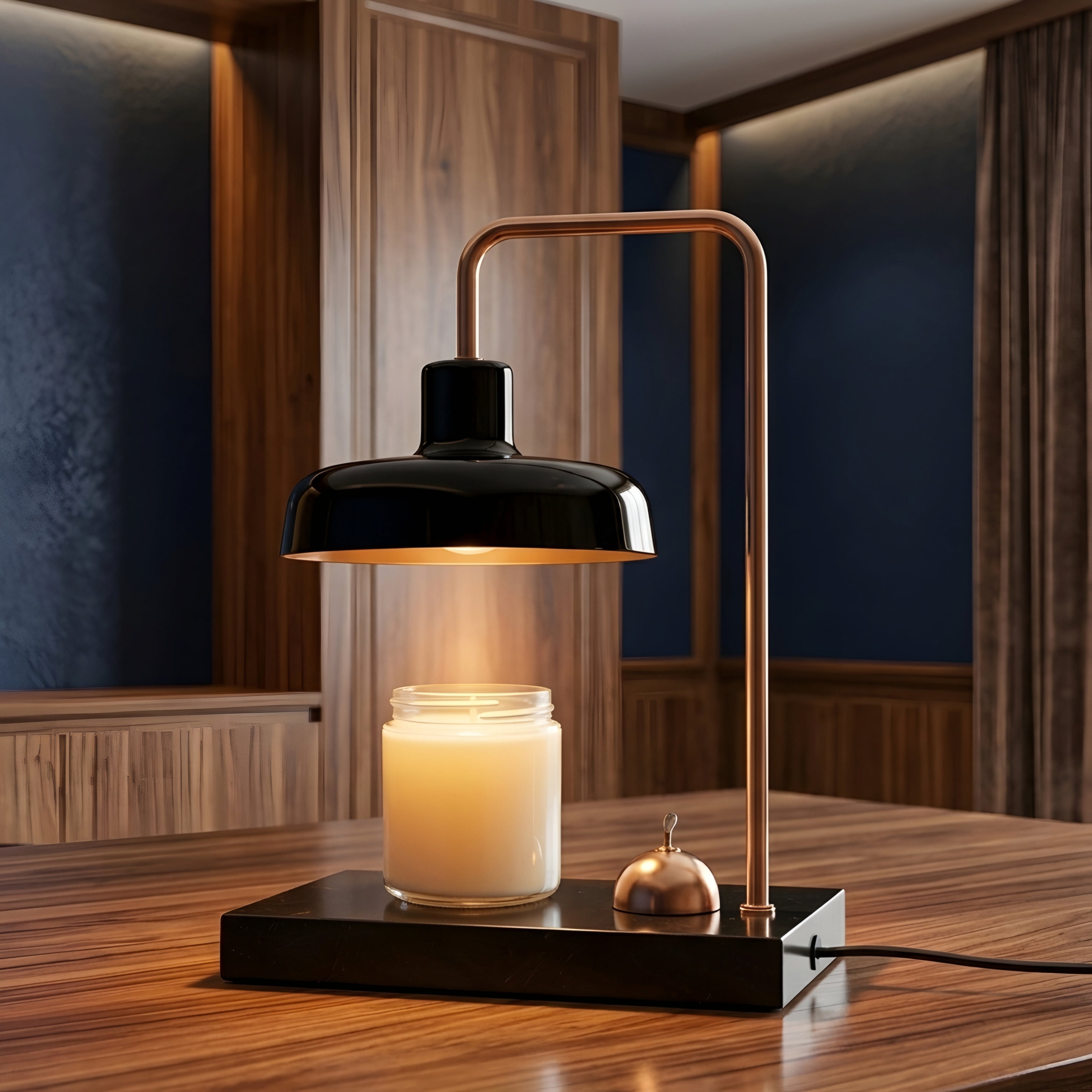 Breckton Desk Lamp – Black Gold Table Lamp Marble Base Decorative Lighting Living Room Bedroom Office