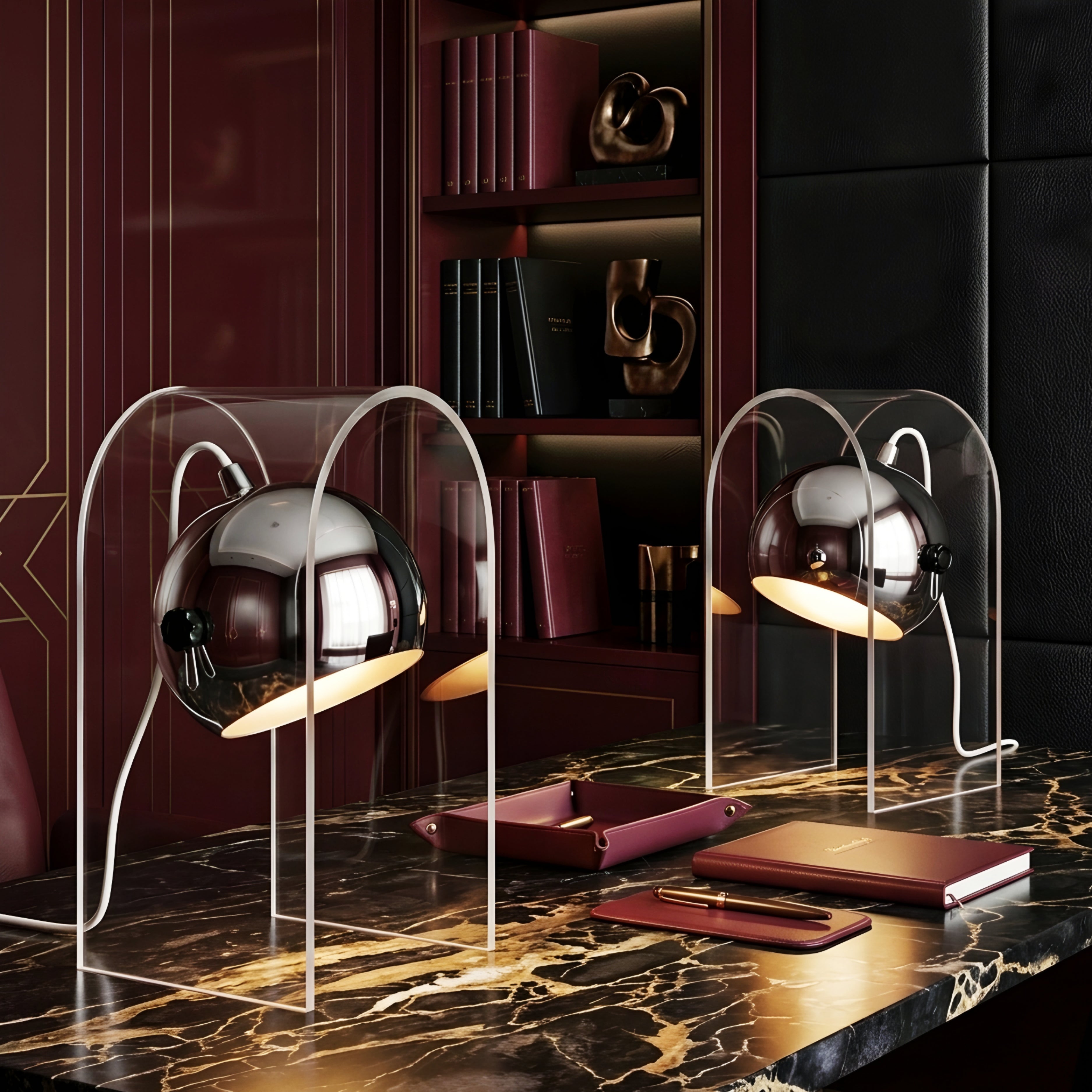 Orbix Candle Warmer Lamp – Chrome Adjustable Table Lamp Wax Melter LED Ambient Decorative Lighting