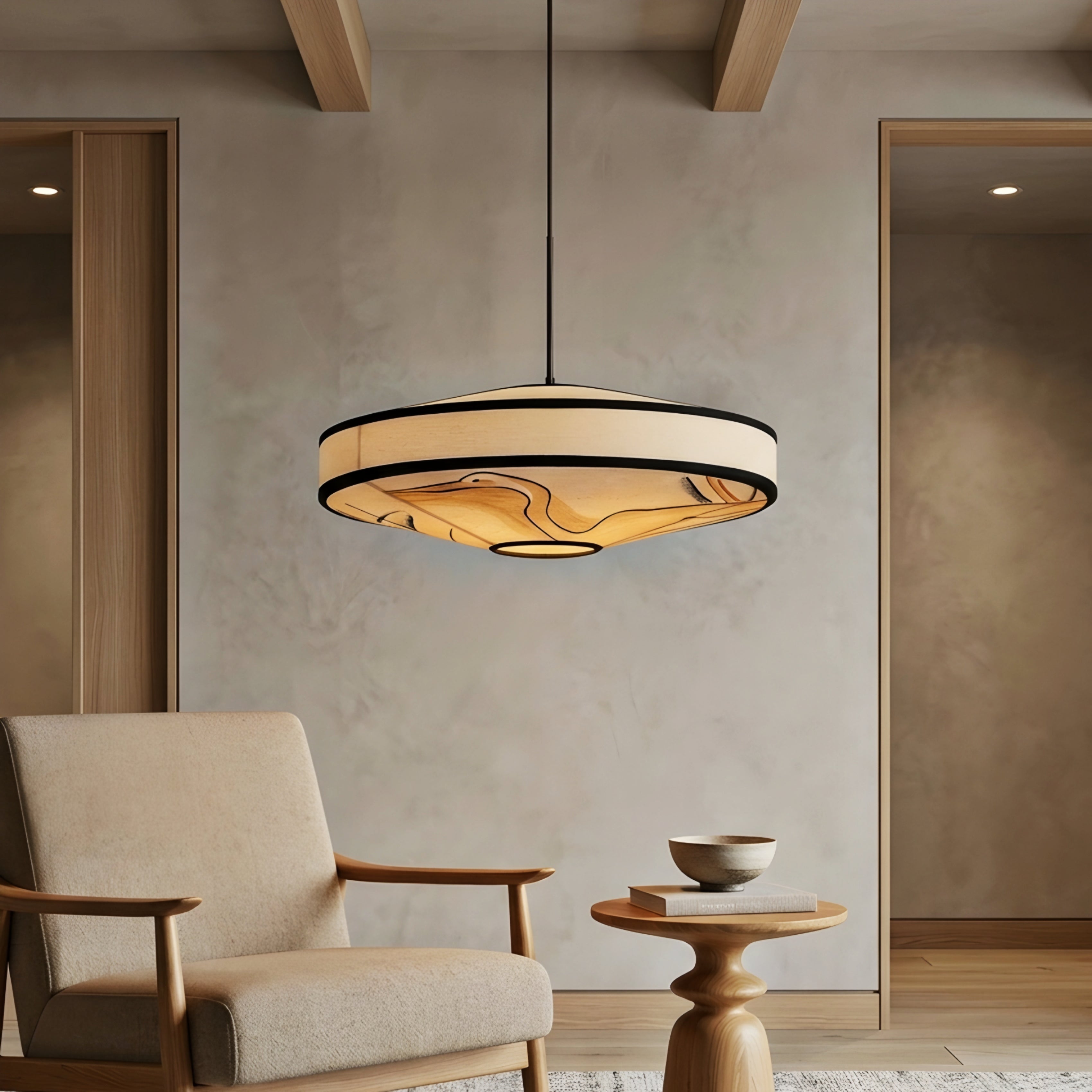 Zaytinya Fabric Pendant Light – Handcrafted Decorative Lighting Dining Room Kitchen Island Ceiling