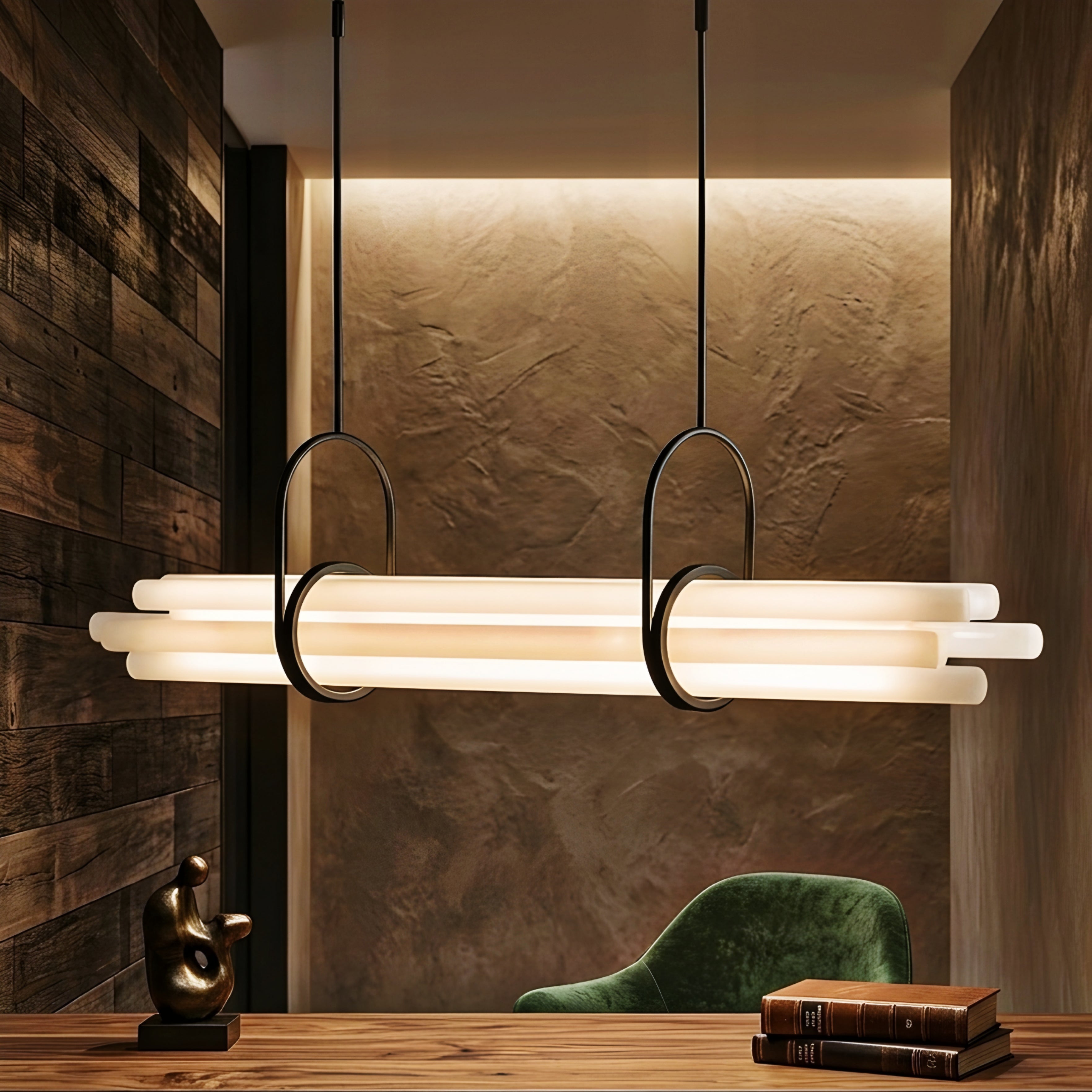 Cirrus Linear Pendant Light – Modern Dining Room Kitchen Island Chandelier Decorative Lighting Fixture