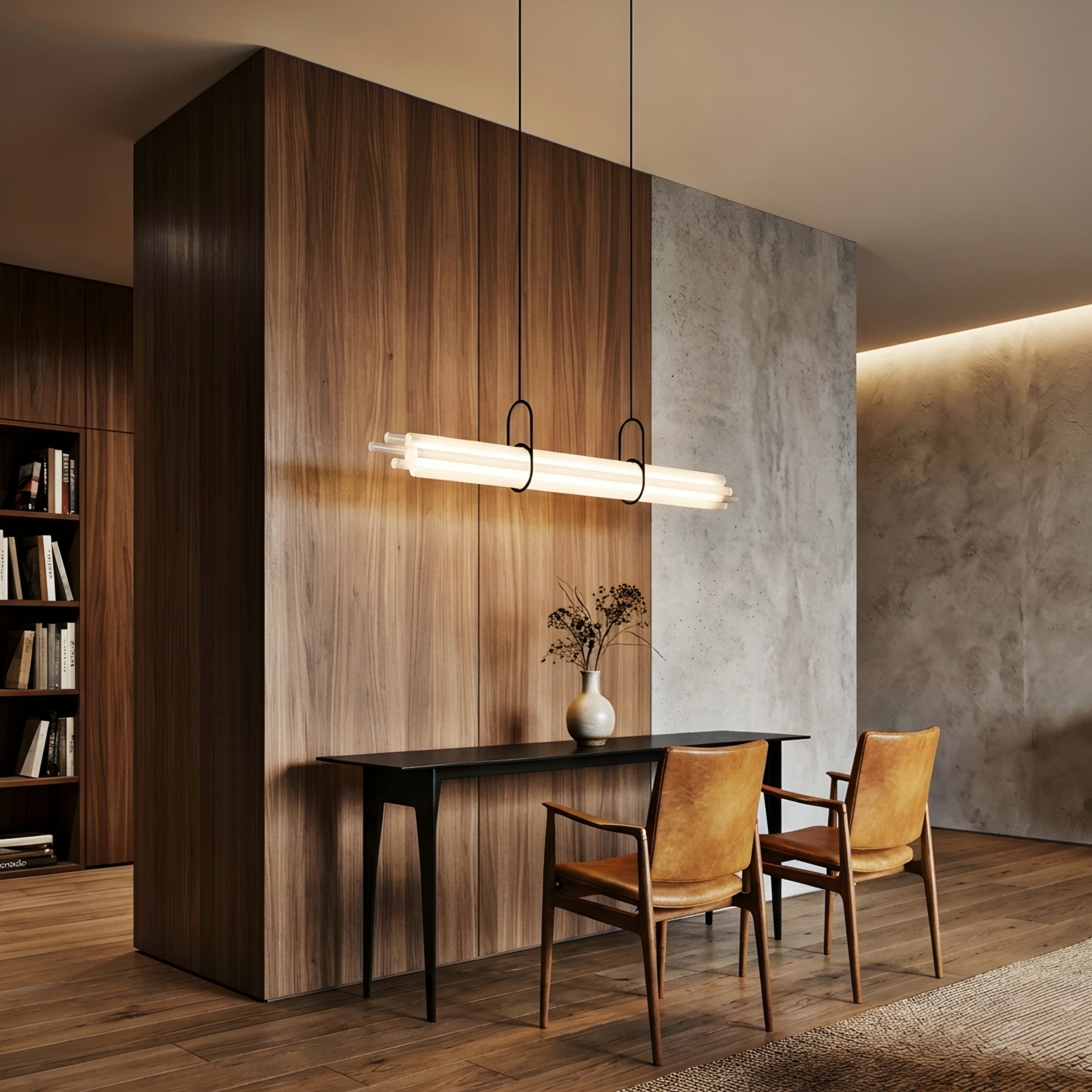 Cirrus Linear Pendant Light – Modern Dining Room Kitchen Island Chandelier Decorative Lighting Fixture