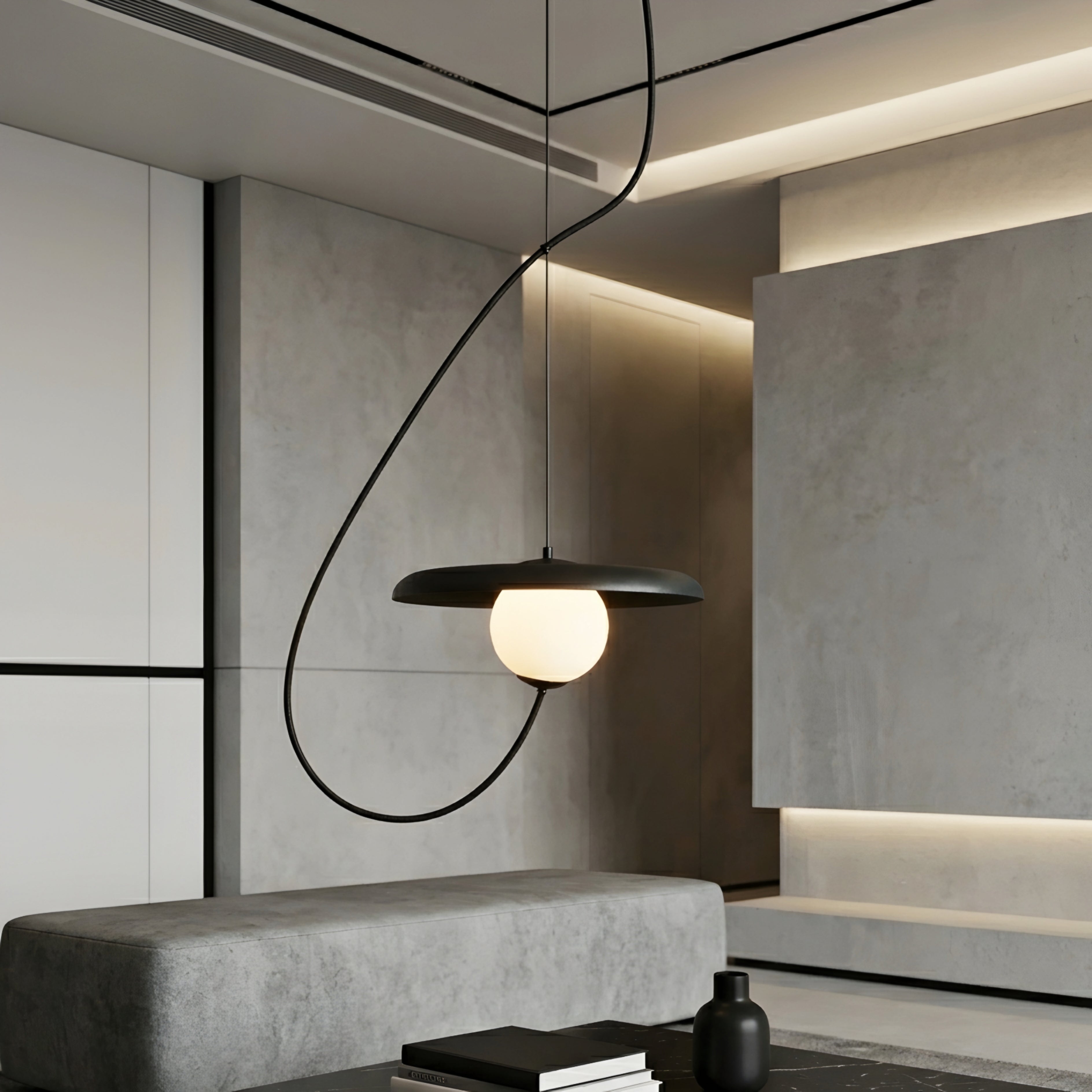 Orbix Magnetic Pendant Light – Modern Globe Adjustable Hanging Ceiling Lighting Kitchen Island Dining Room
