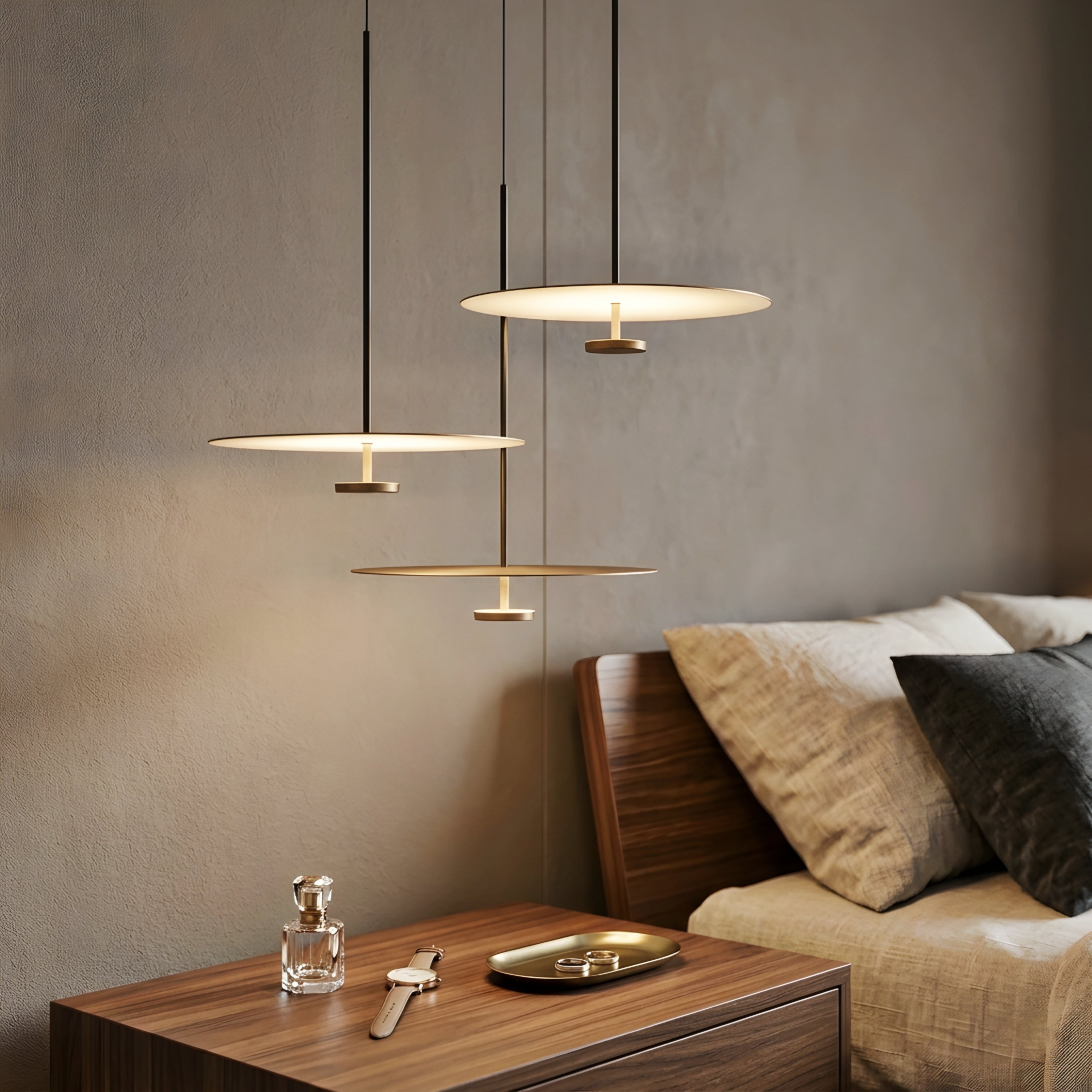 Avion Disc Pendant Light – LED Modern Minimalist Ceiling Lighting Dining Room Kitchen Island Decorative