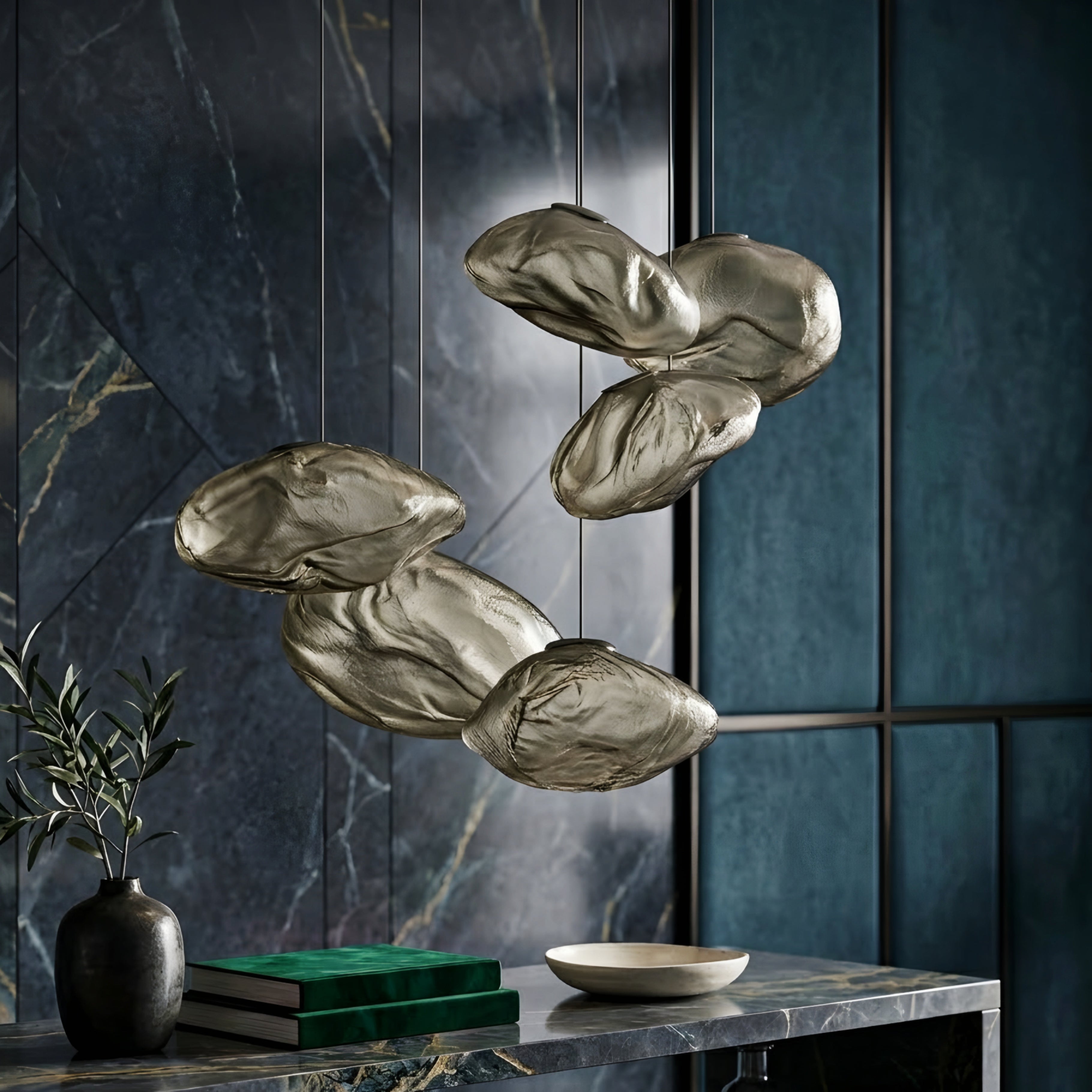 Helixo Cloud Pendant Light – Modern Glass Hanging Ceiling Light Dining Room Kitchen Island Decorative Lighting