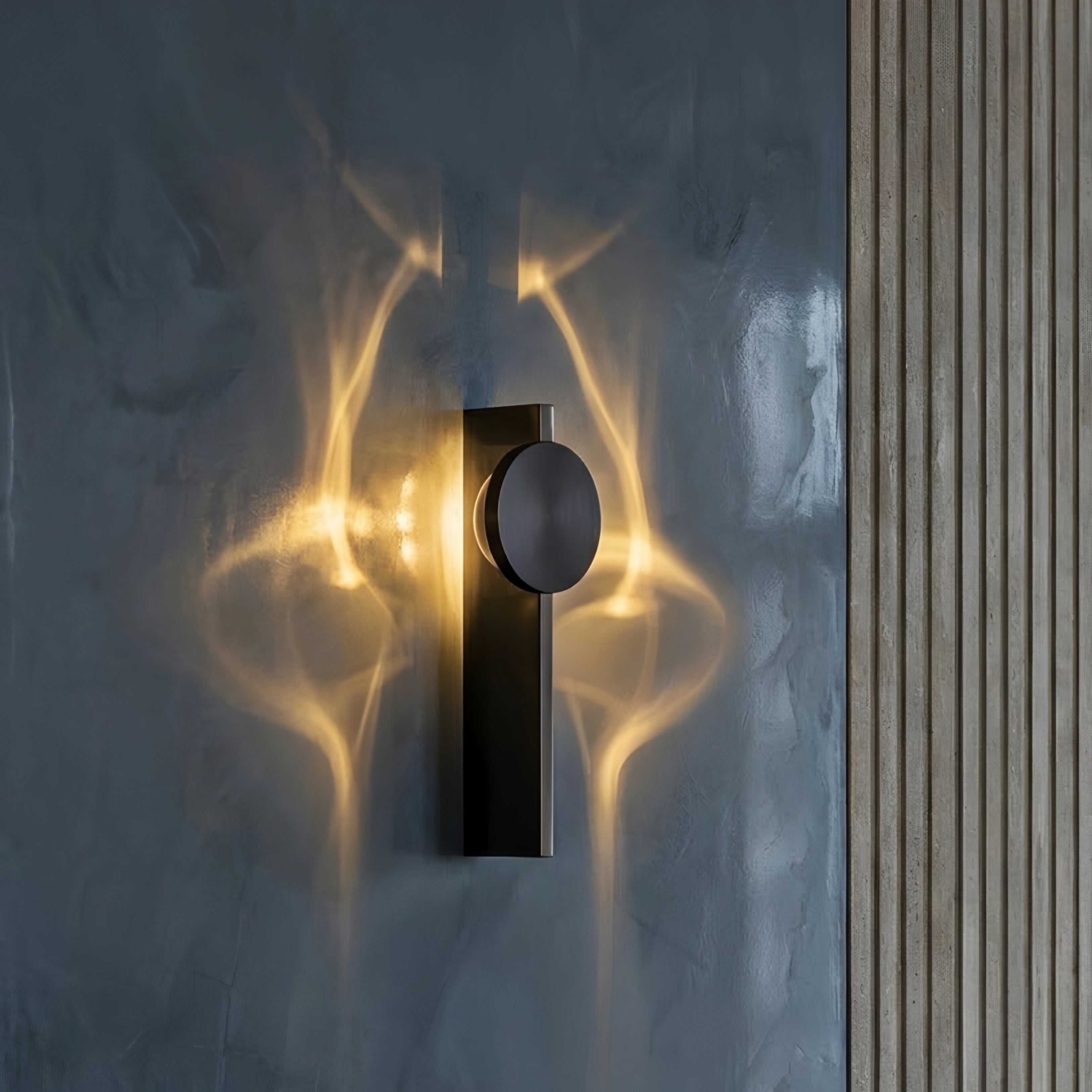 Radiax Linear Wall Sconce – Modern Black Metal LED Wall Lighting Decorative Bedroom Living Room Fixture