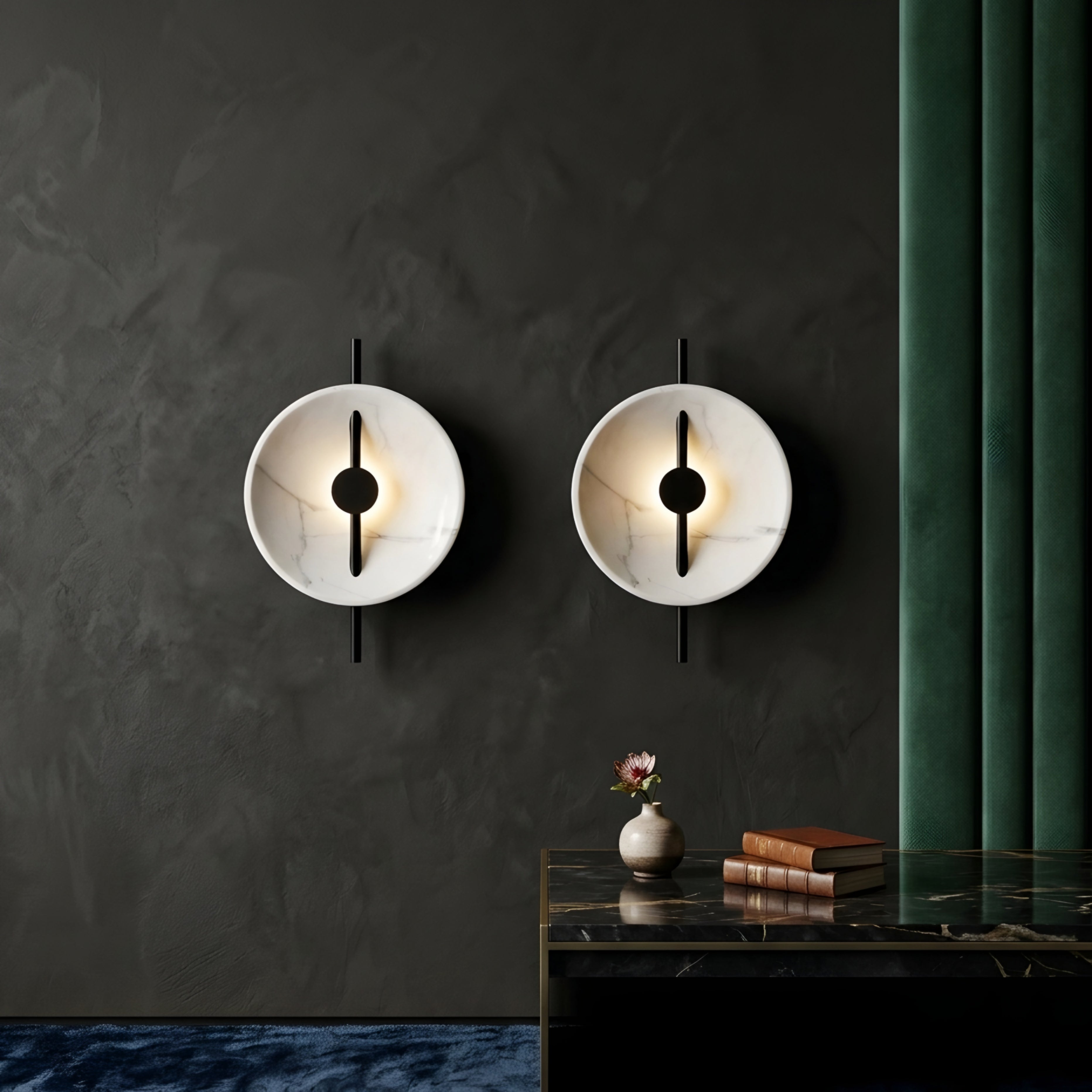 Orbistone Wall Sconce – Modern Marble LED Wall Light Living Room Bedroom Decorative Lighting Fixture
