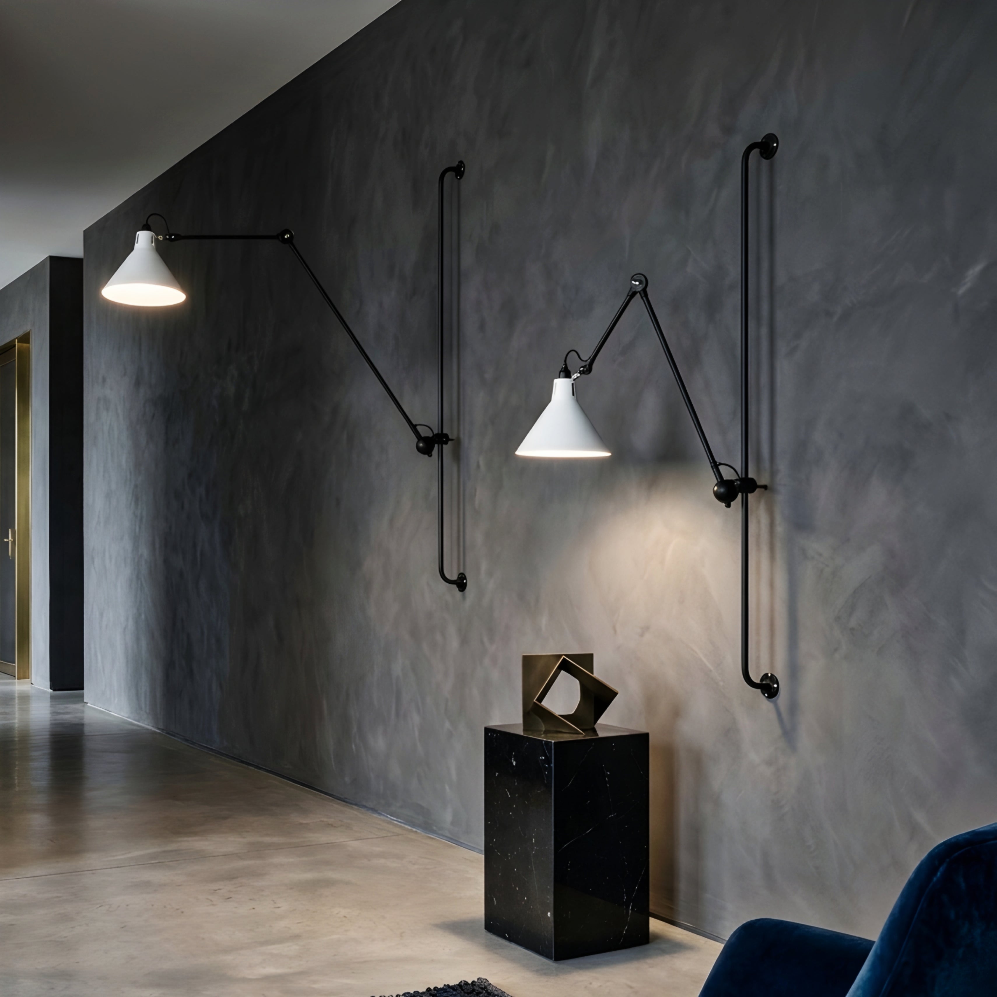 Mantero Swing Arm Wall Lights – Adjustable Reading Light Bedroom Living Room Modern Wall Sconce