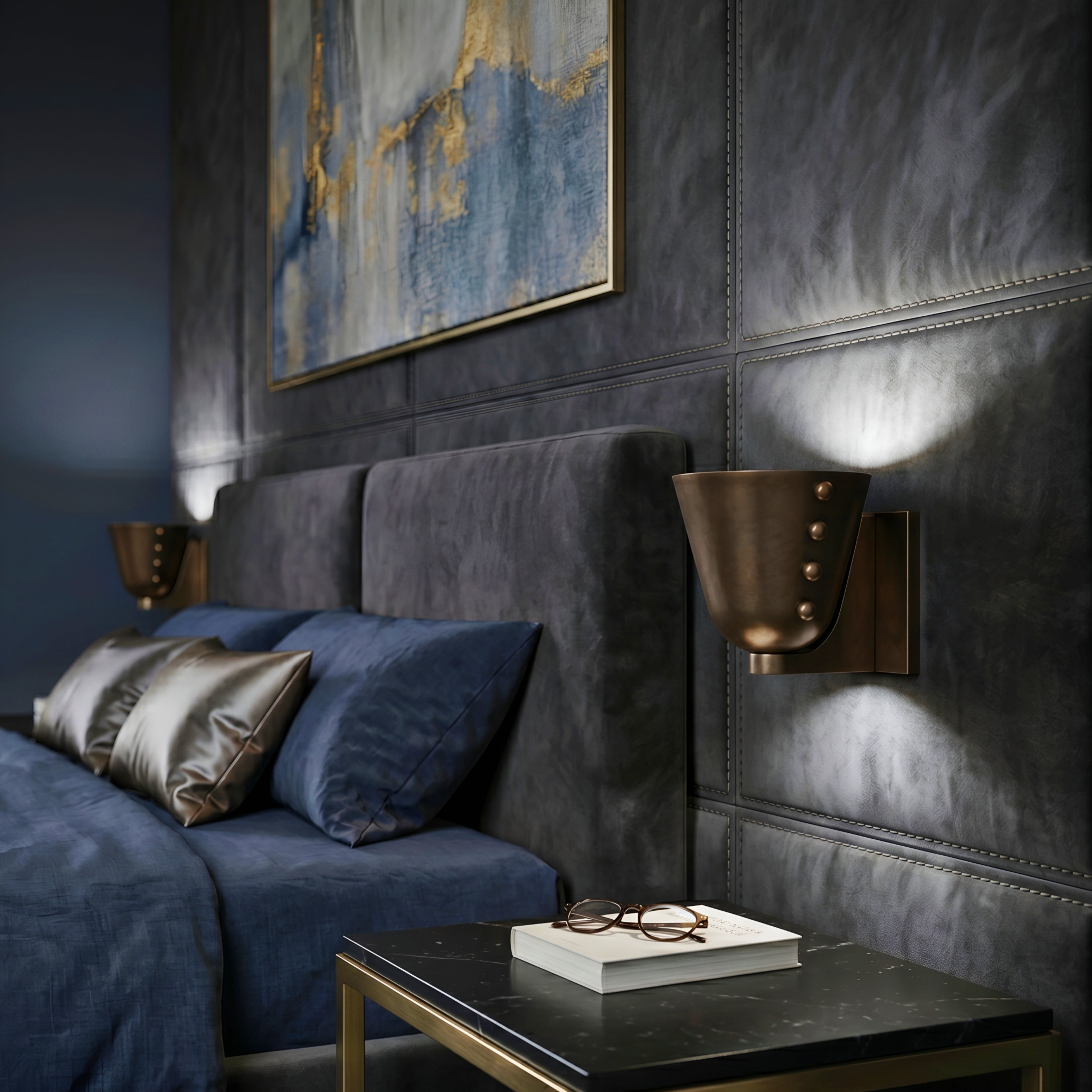 Boltrix Wall Sconce – Brushed Copper Metal Decorative Lighting Fixture Living Room Bedroom Hallway