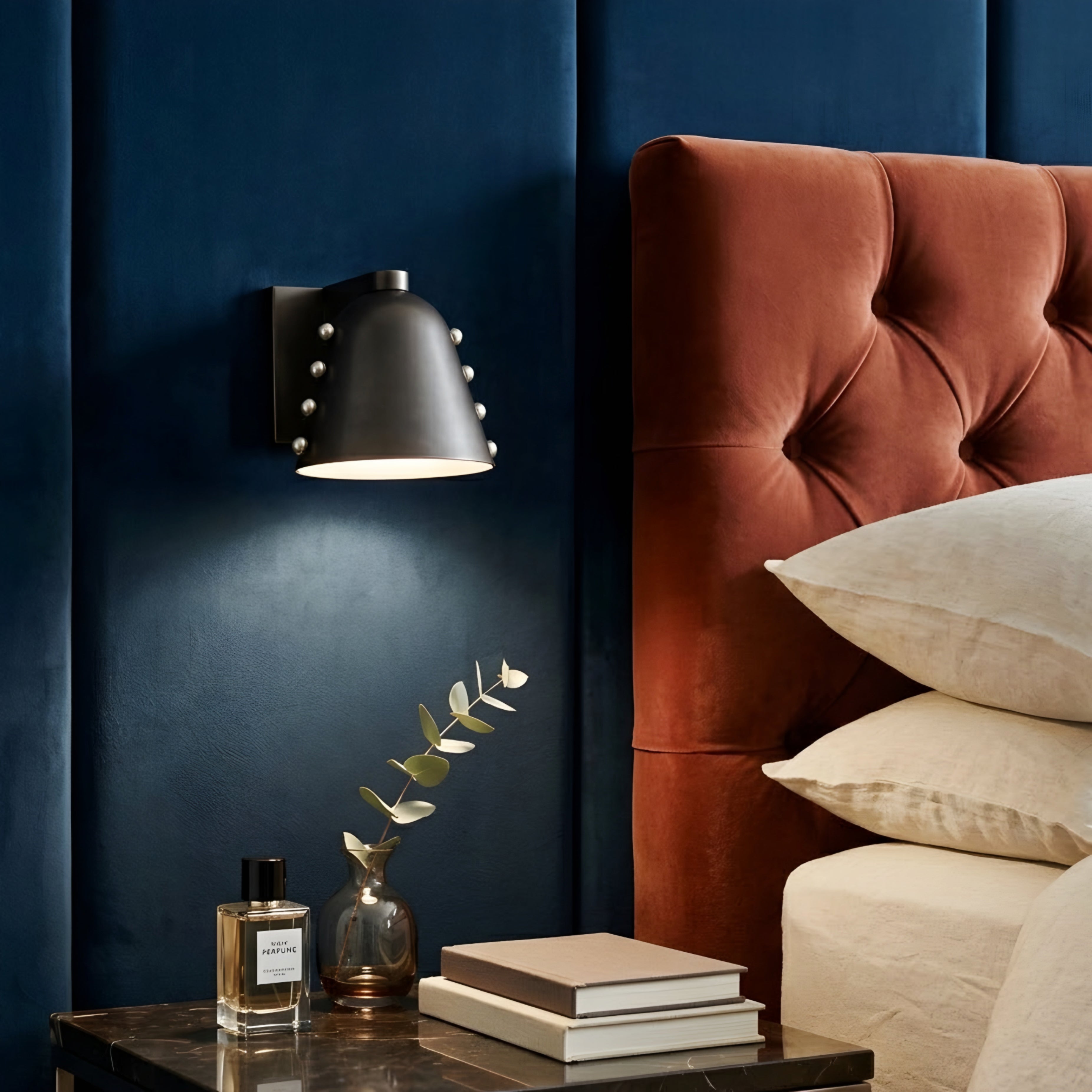 Boltrix Wall Sconce – Brushed Copper Metal Decorative Lighting Fixture Living Room Bedroom Hallway