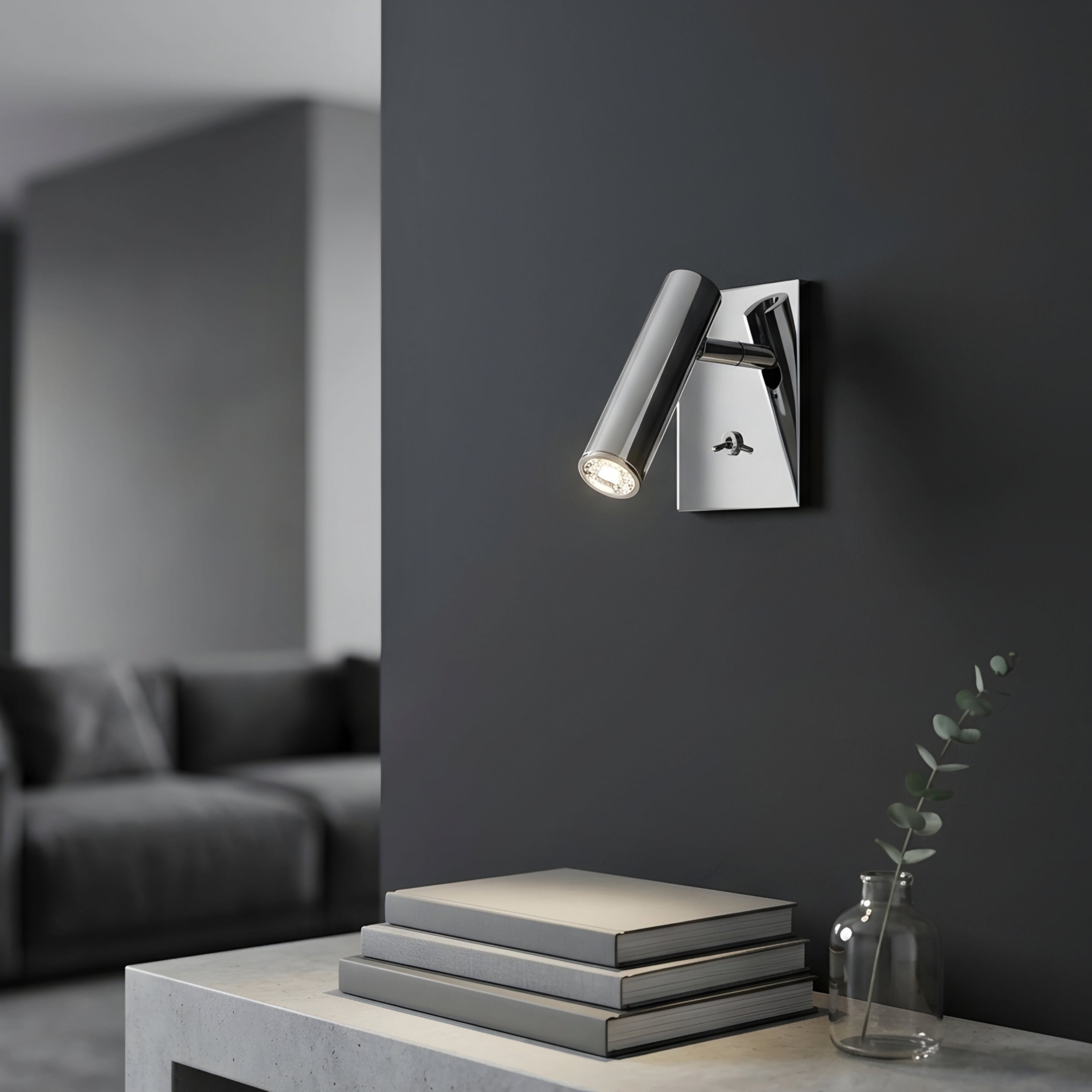 Cylux Spotlight Wall Sconce – LED Adjustable Reading Light Bedroom Modern Minimalist Directional